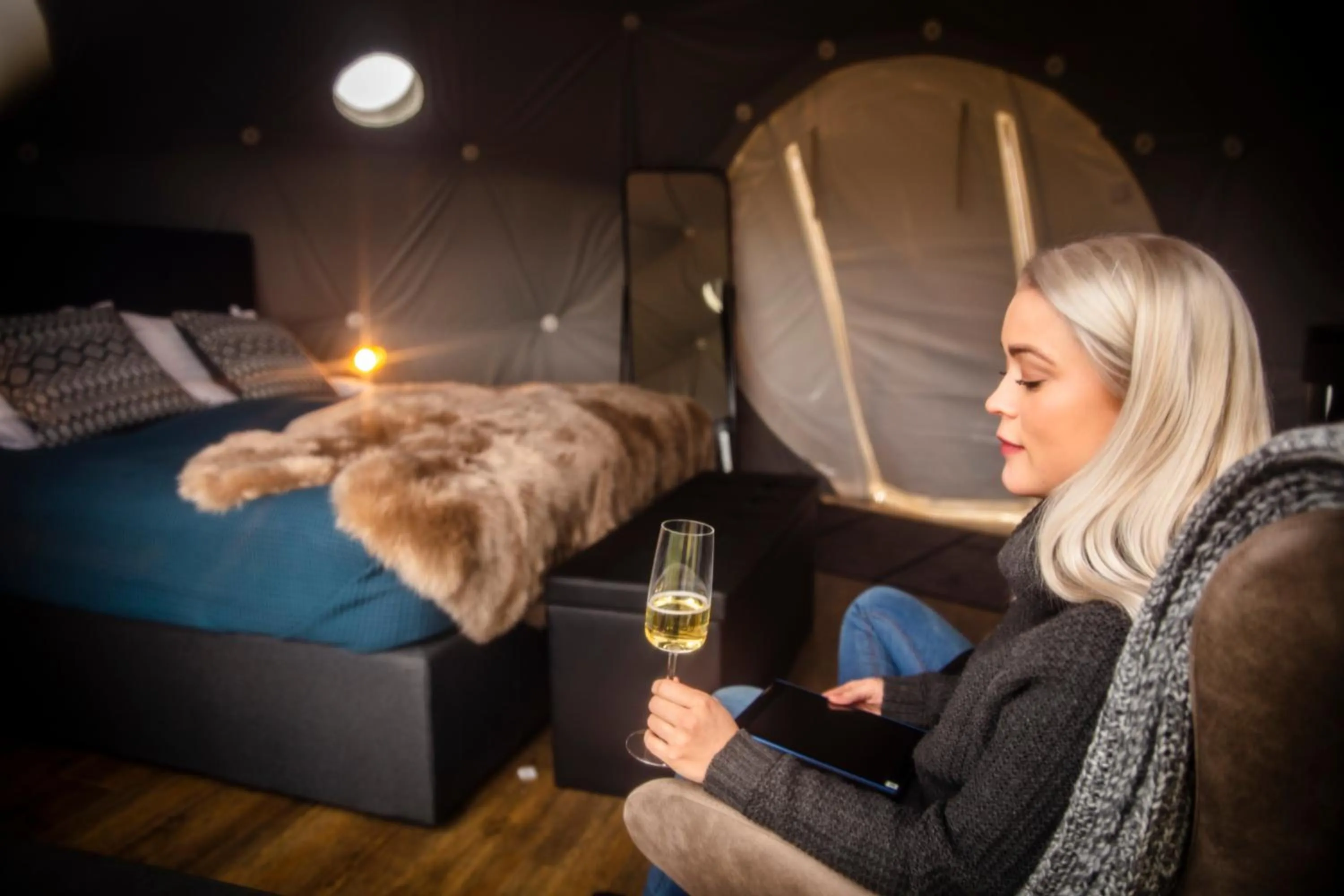 Bed in Reykjavik Domes