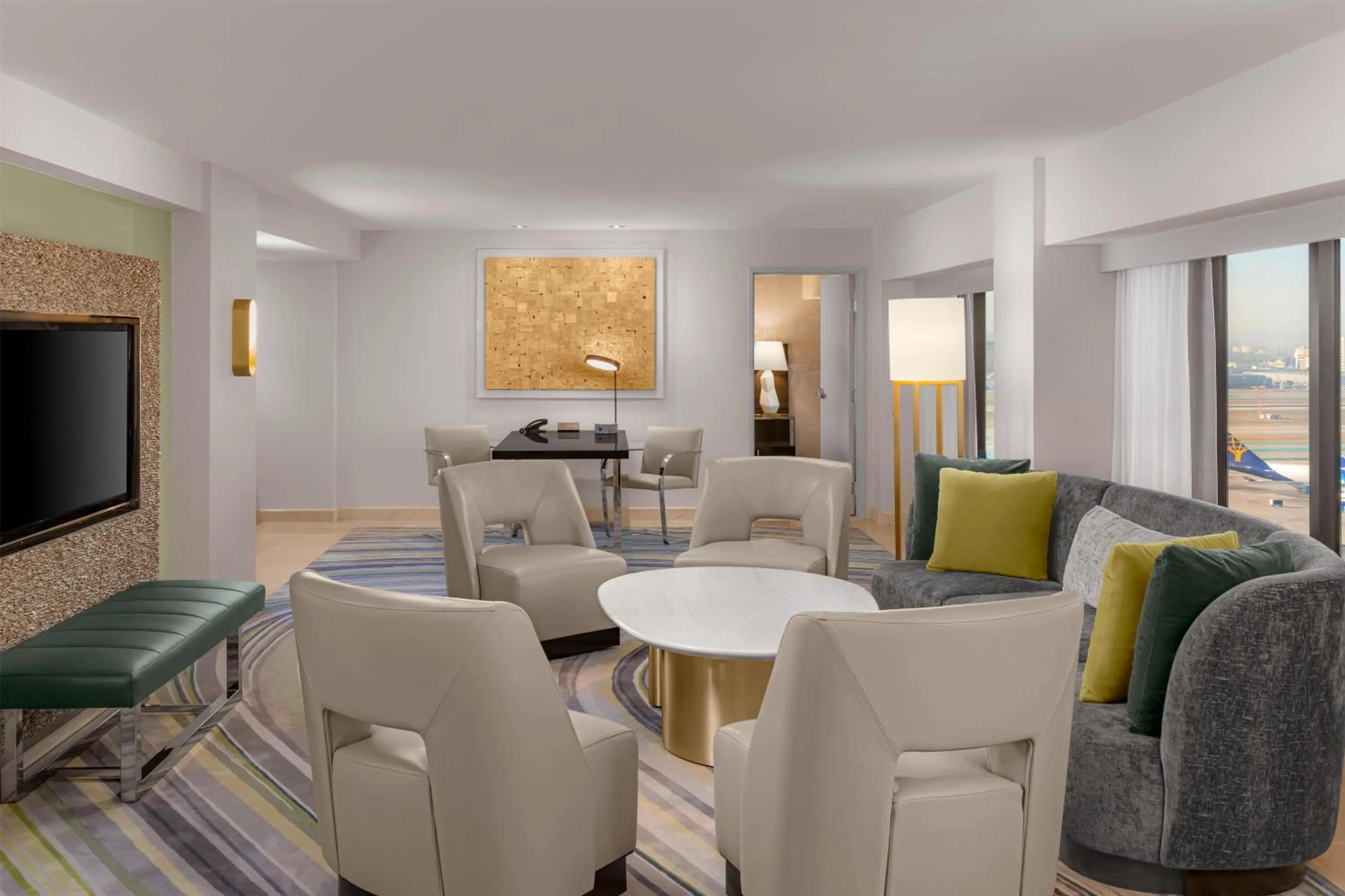 Living room in Hilton Los Angeles Airport