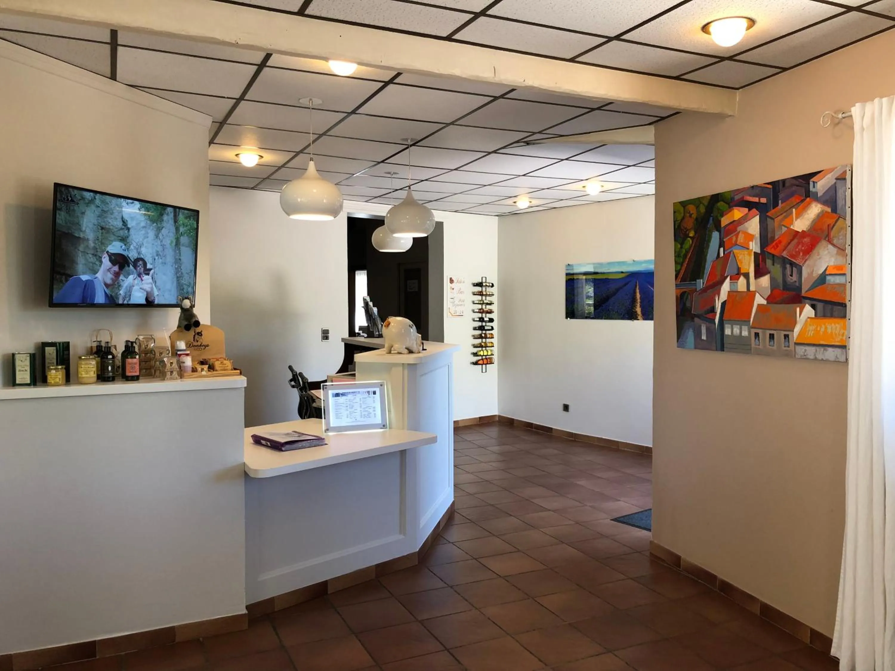 Lobby or reception in Hôtel Le Colombier