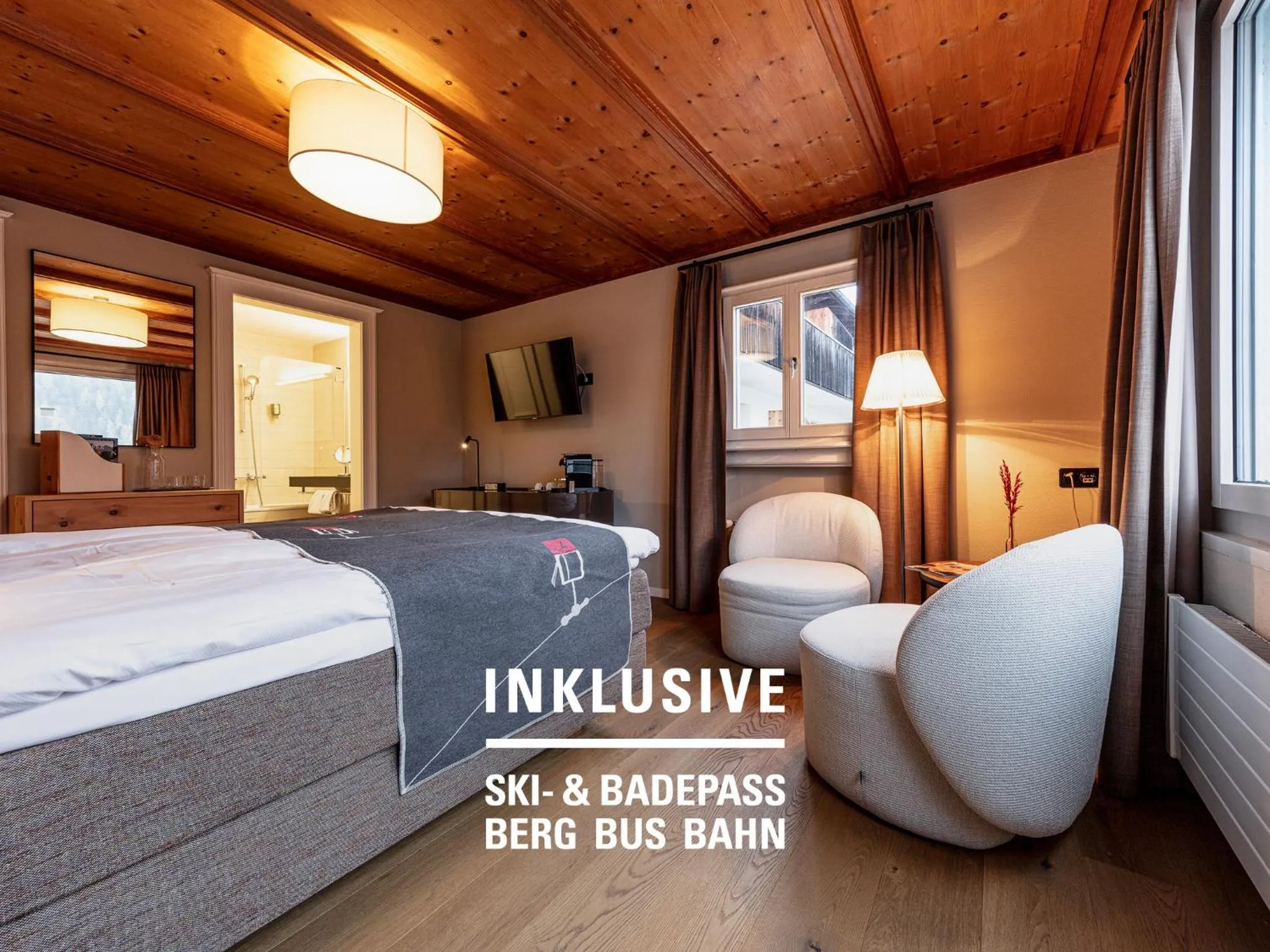 Bed in Engadiner Boutique-Hotel GuardaVal