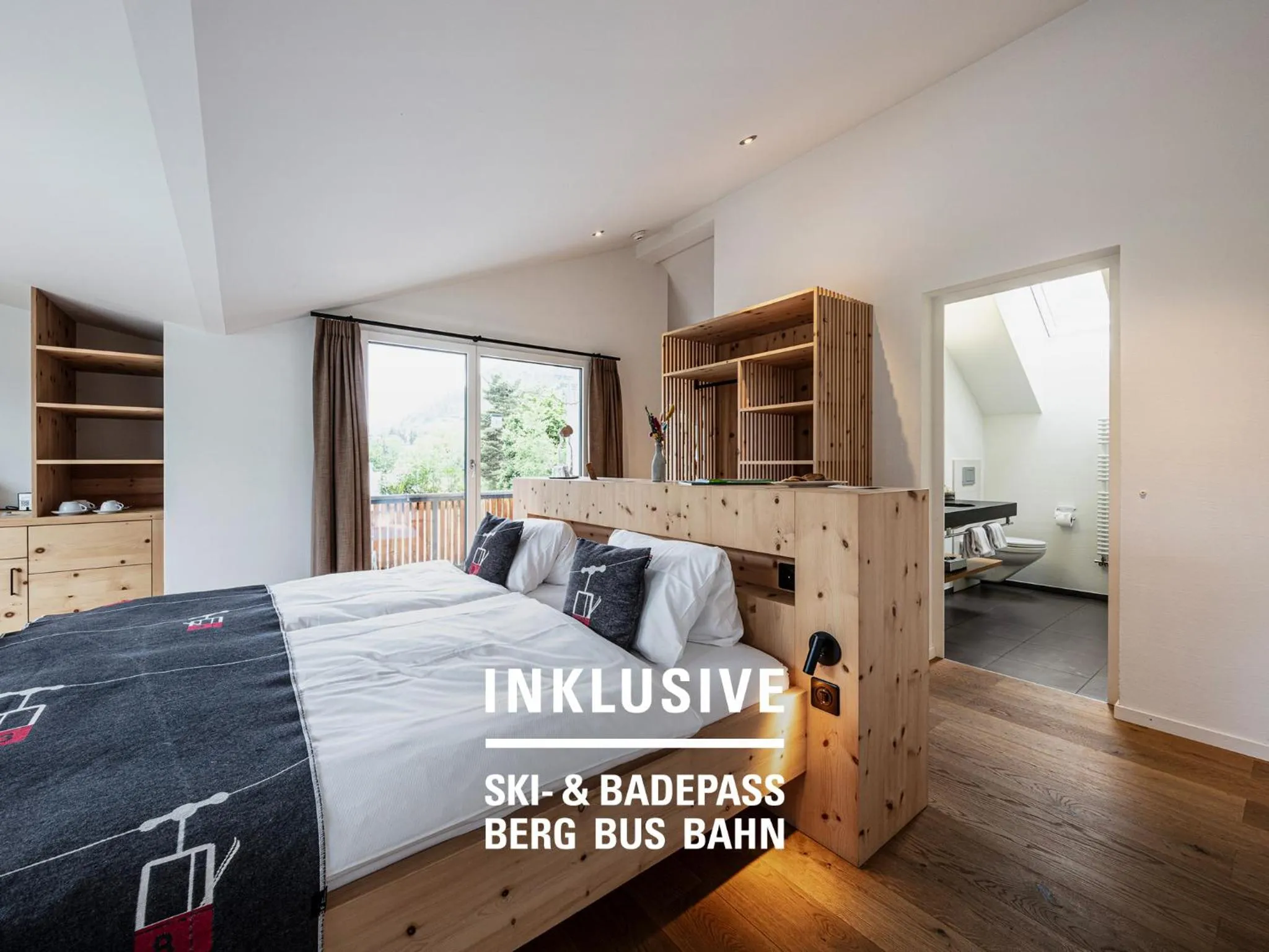 Bed in Engadiner Boutique-Hotel GuardaVal