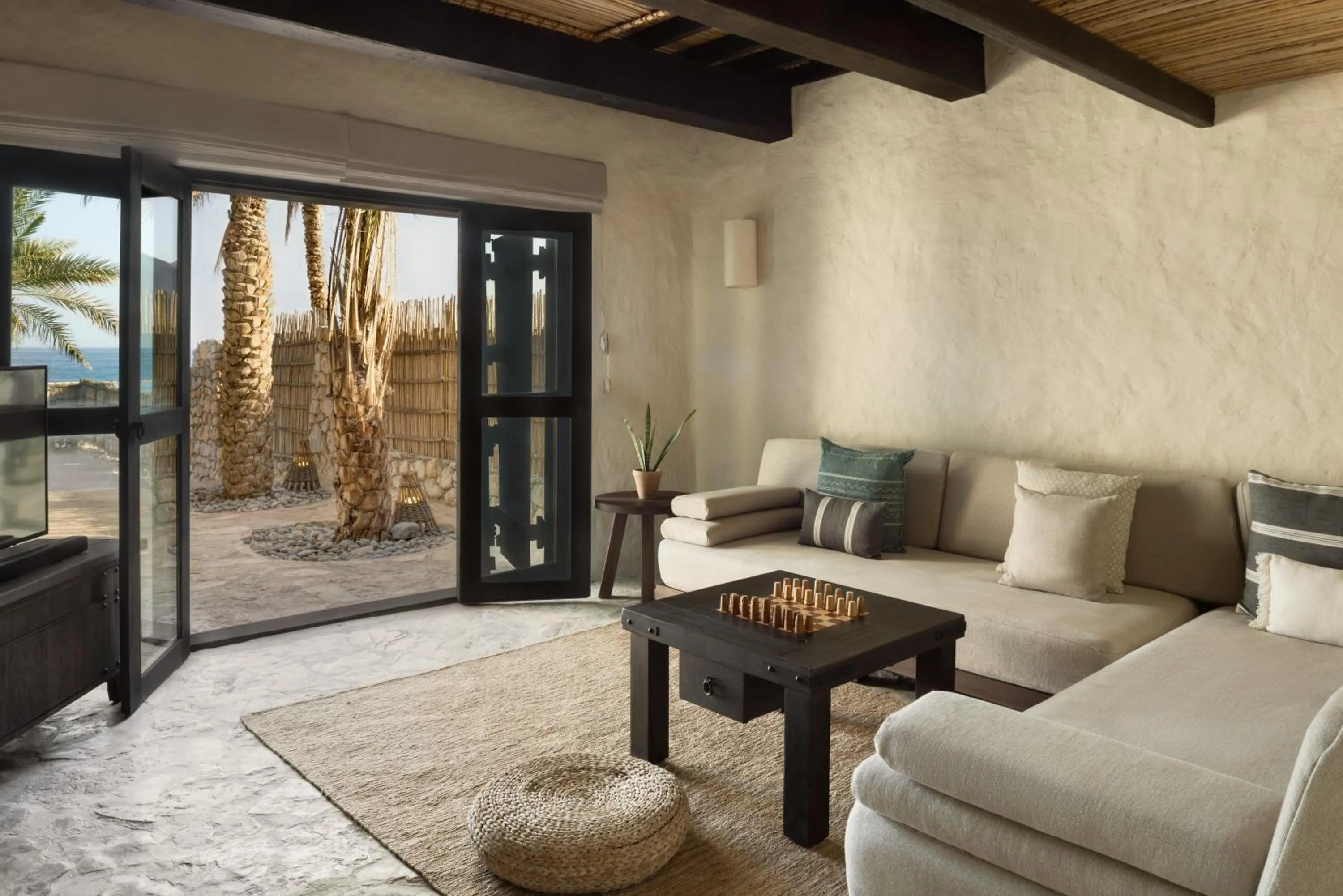 Living room in Six Senses Zighy Bay