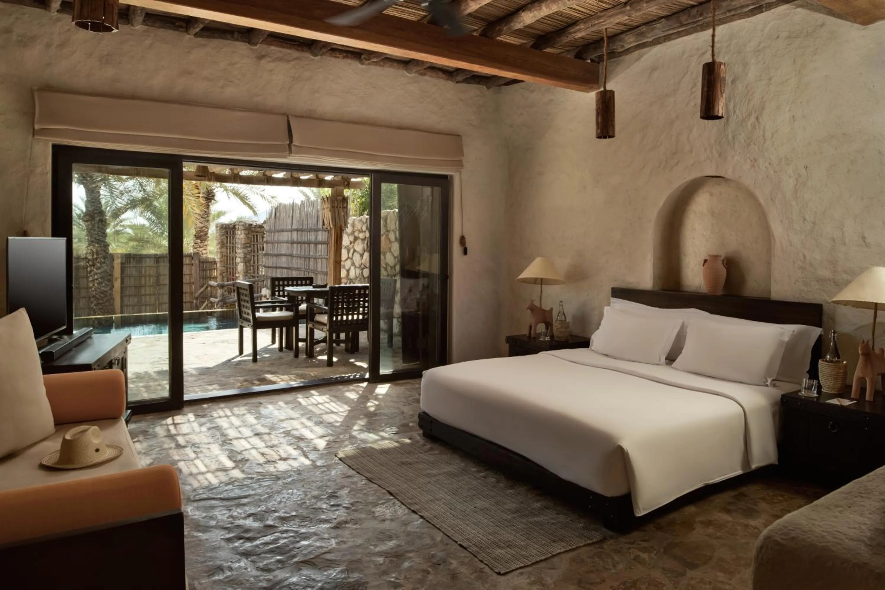 Patio in Six Senses Zighy Bay