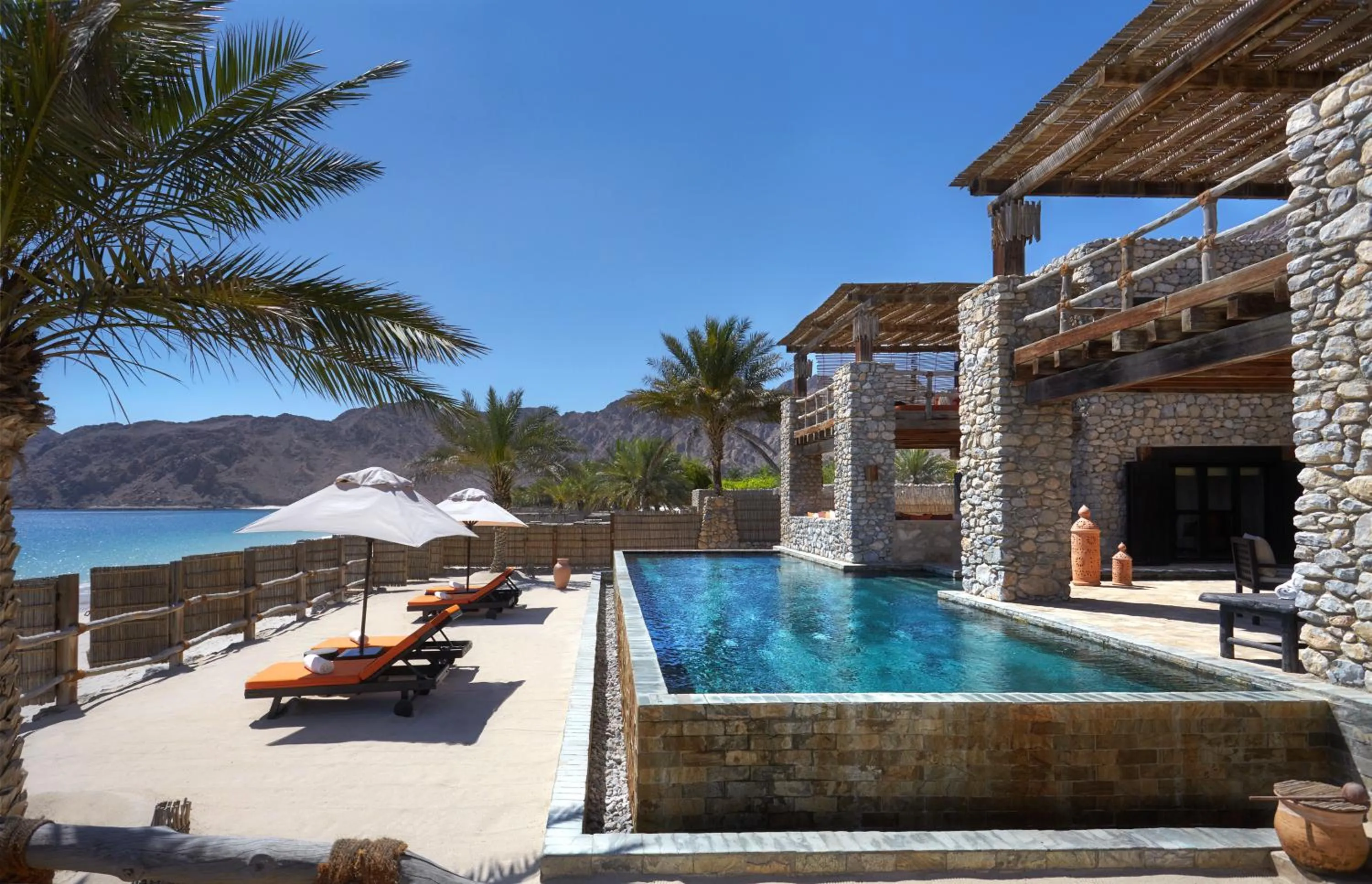 Swimming pool in Six Senses Zighy Bay