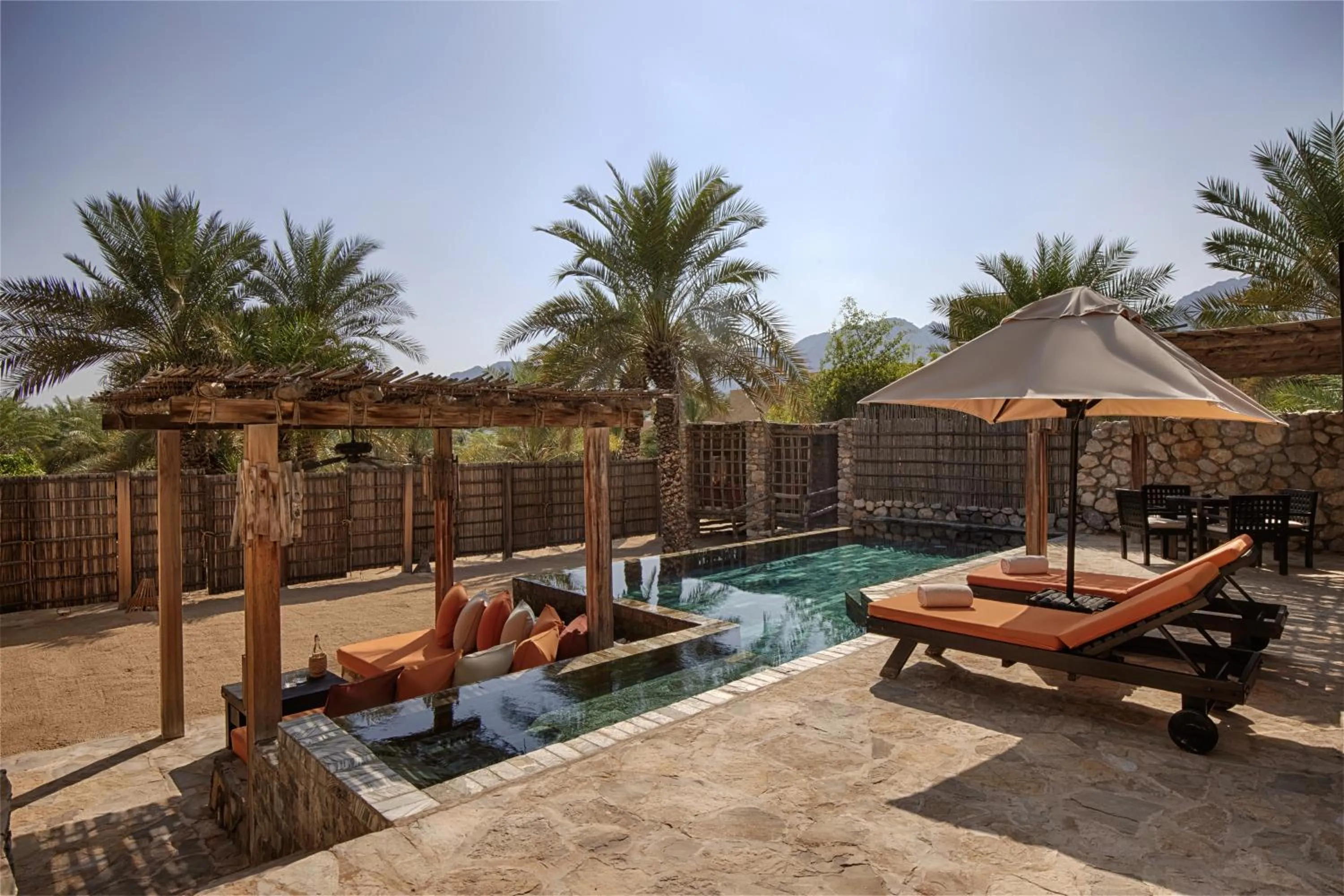 Swimming pool in Six Senses Zighy Bay