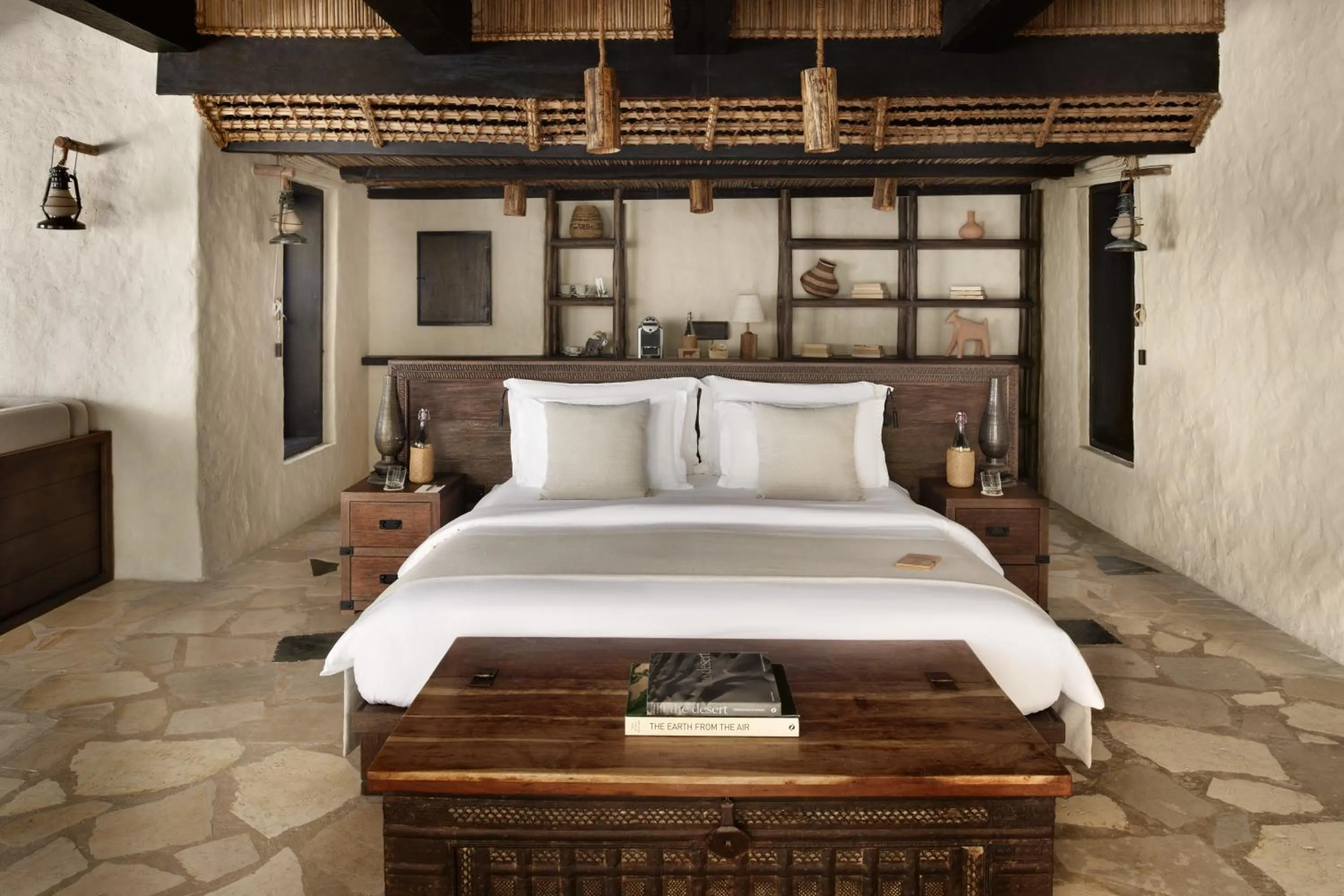 Bed in Six Senses Zighy Bay