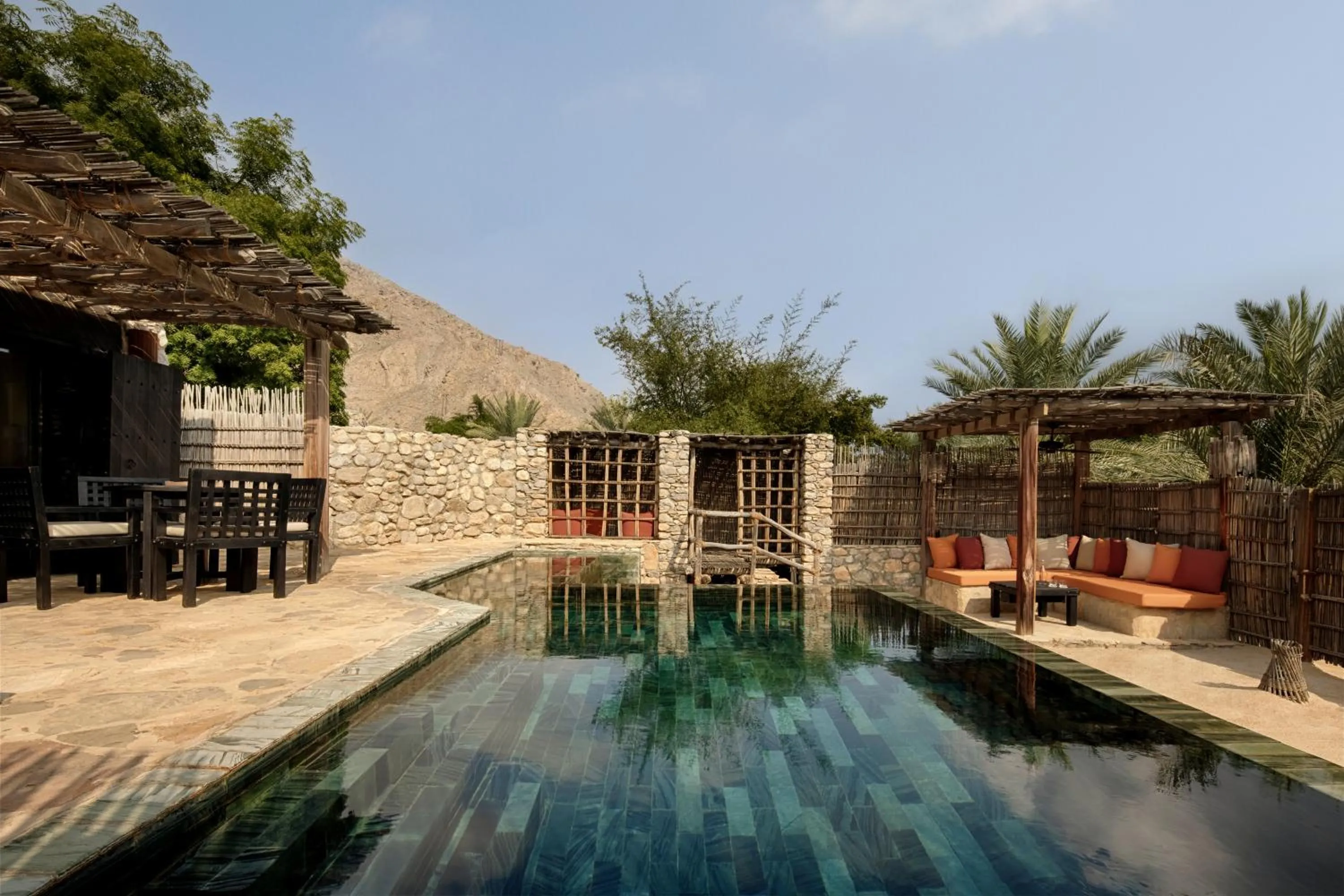 Pool view in Six Senses Zighy Bay