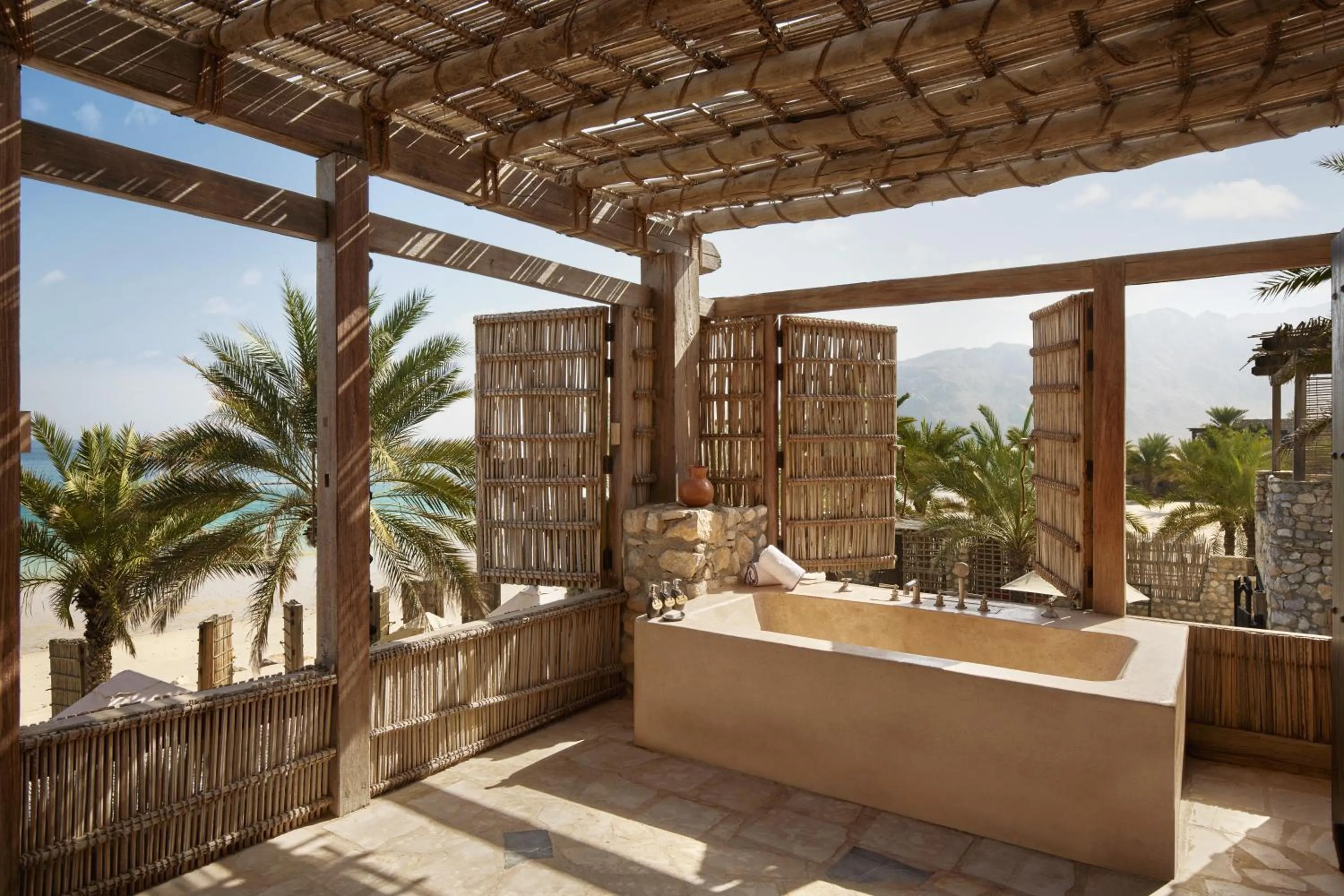 Open Air Bath in Six Senses Zighy Bay