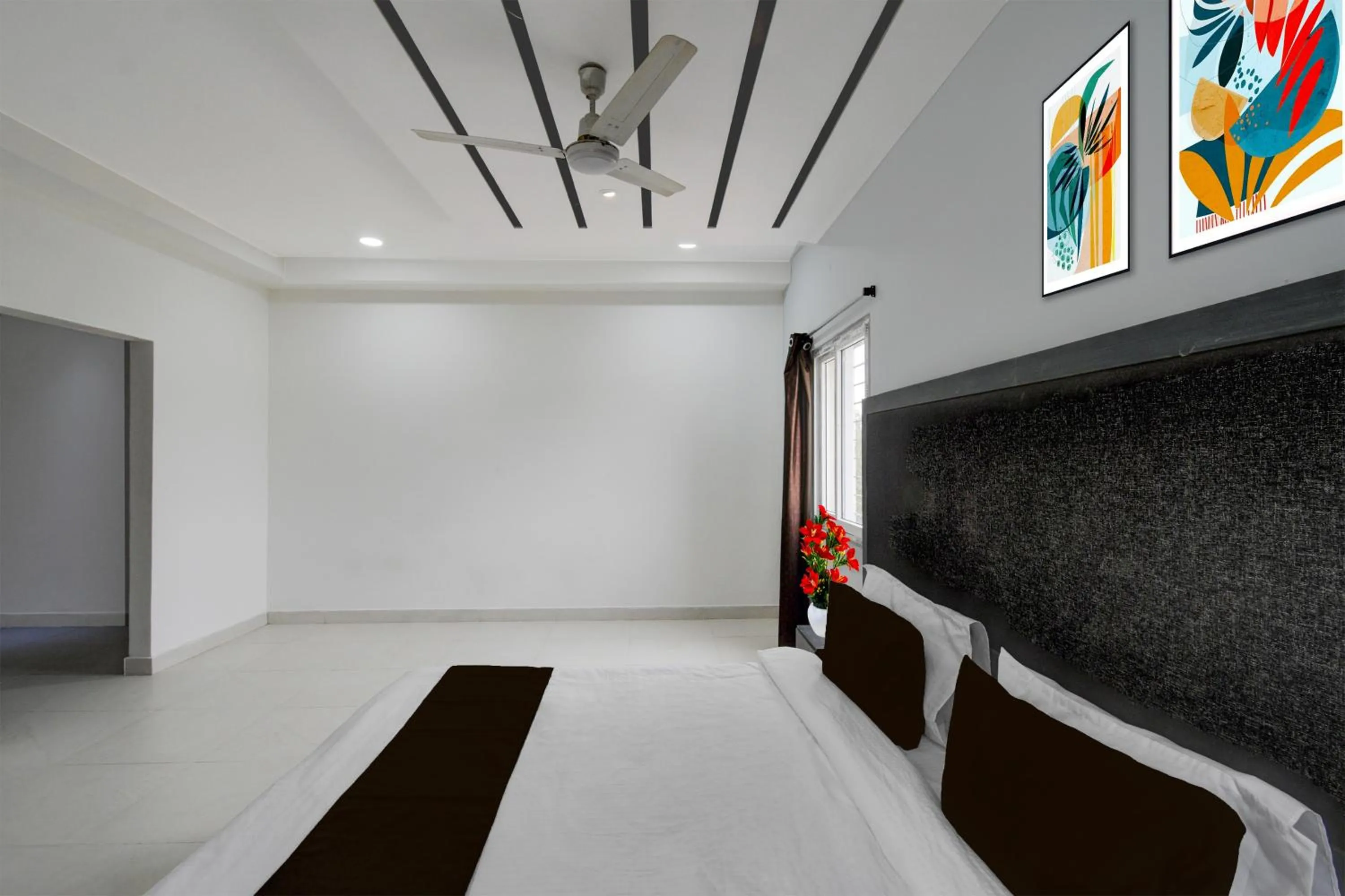 Bedroom in Hotel O Erragadda Metro Station Hyderabad Formerly Palak Residency