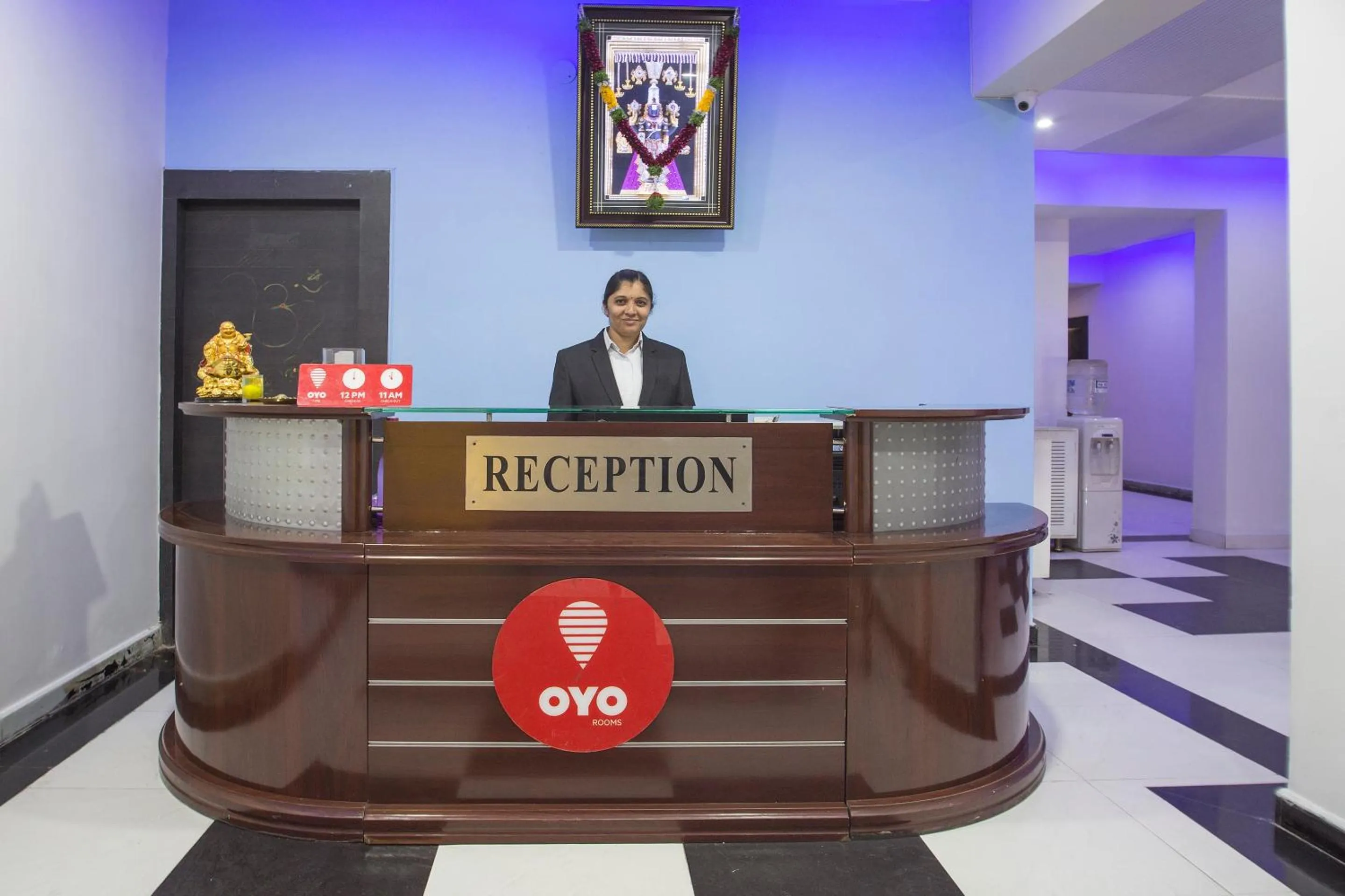 Lobby or reception in Hotel O Erragadda Metro Station Hyderabad Formerly Palak Residency