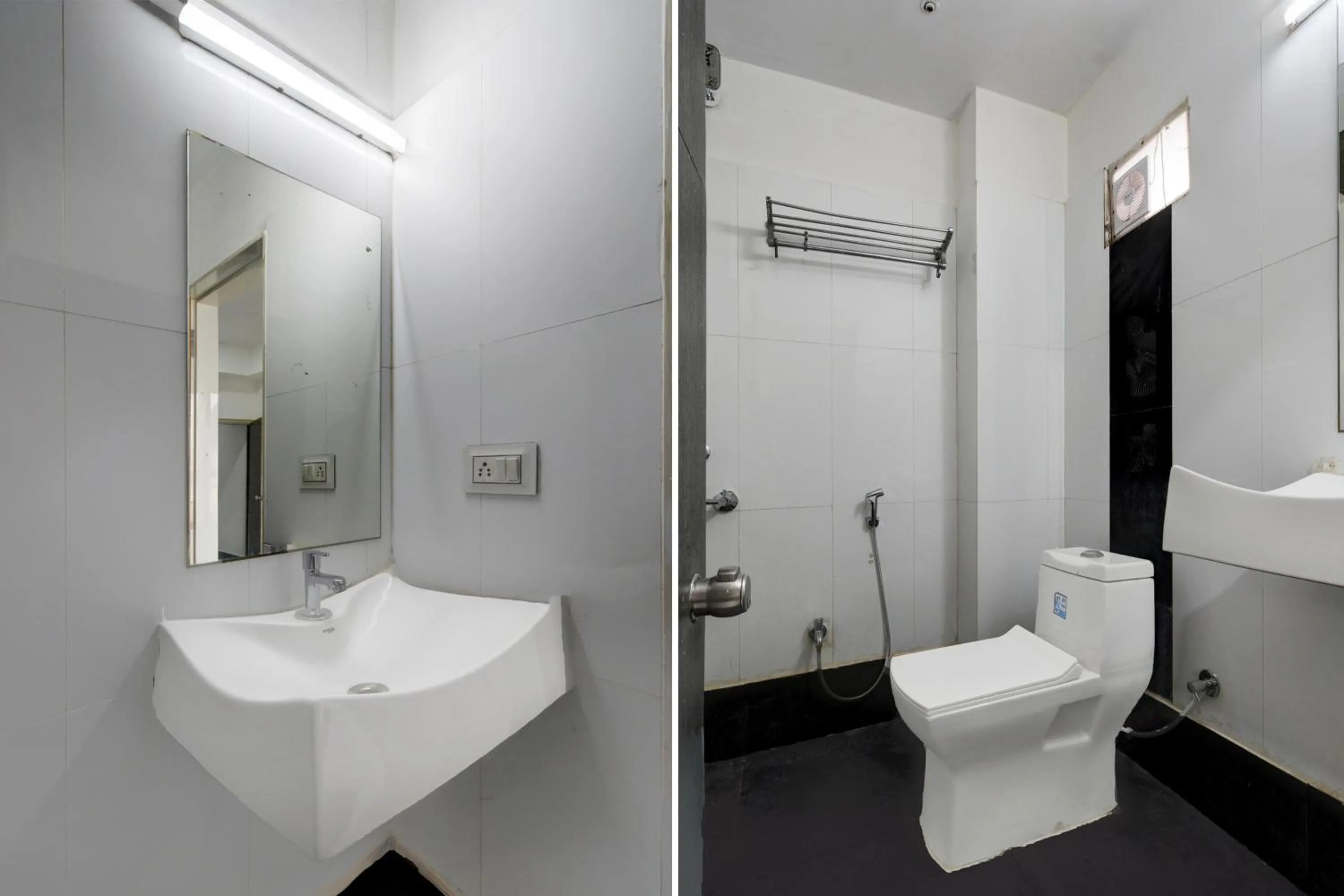 Bathroom in Hotel O Erragadda Metro Station Hyderabad Formerly Palak Residency