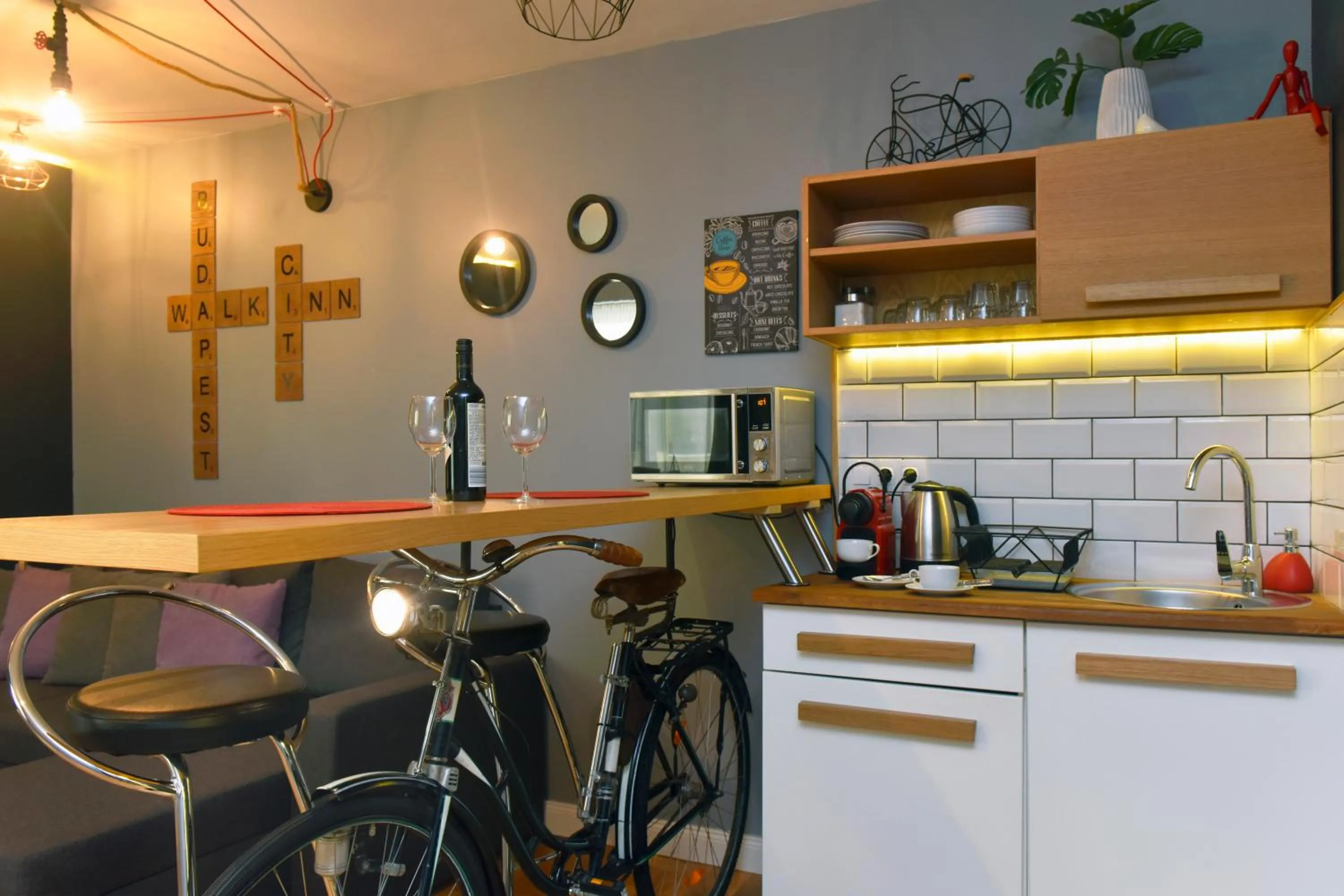 Kitchen or kitchenette in Walk Inn Váci 78