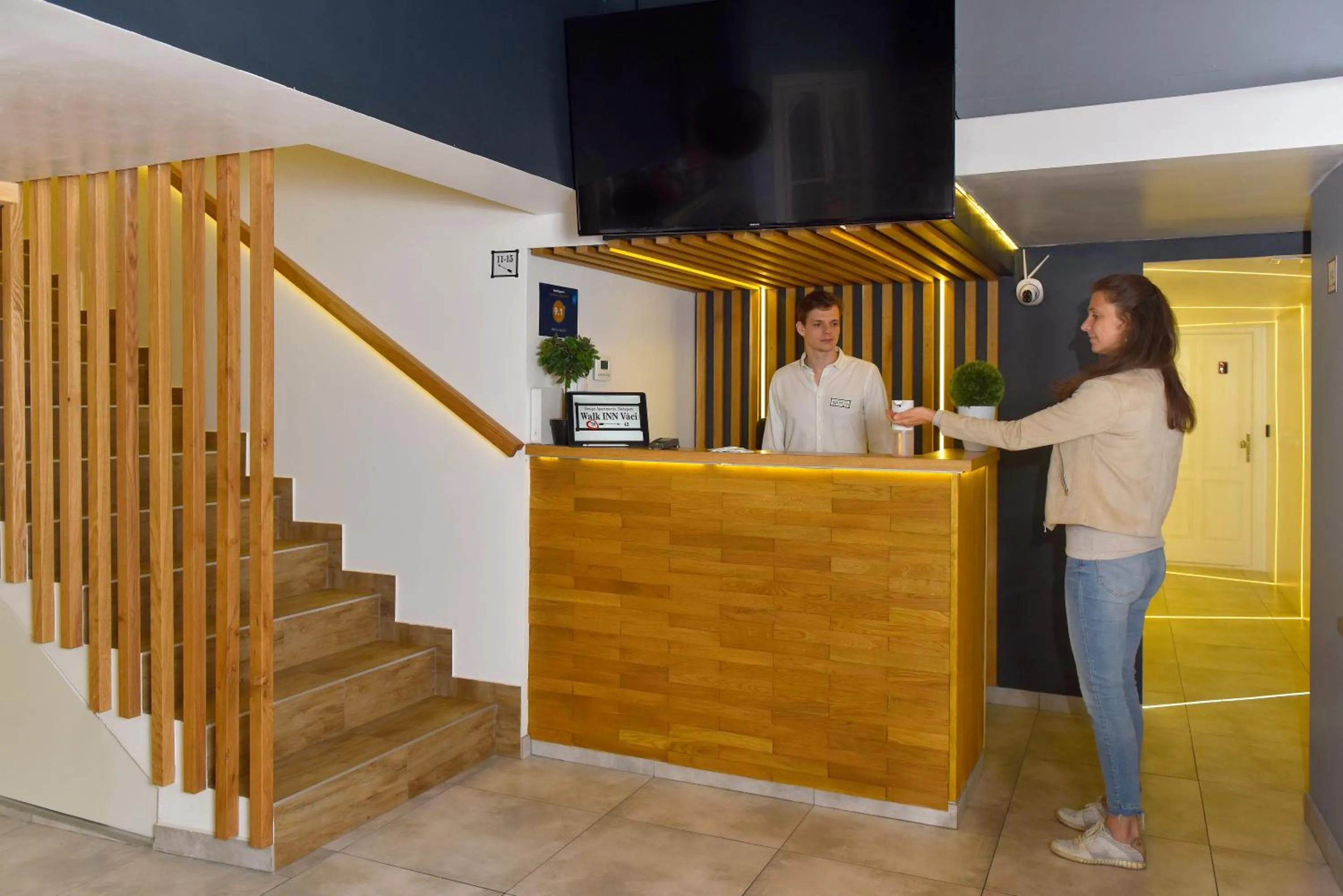 Lobby or reception in Walk Inn Váci 78