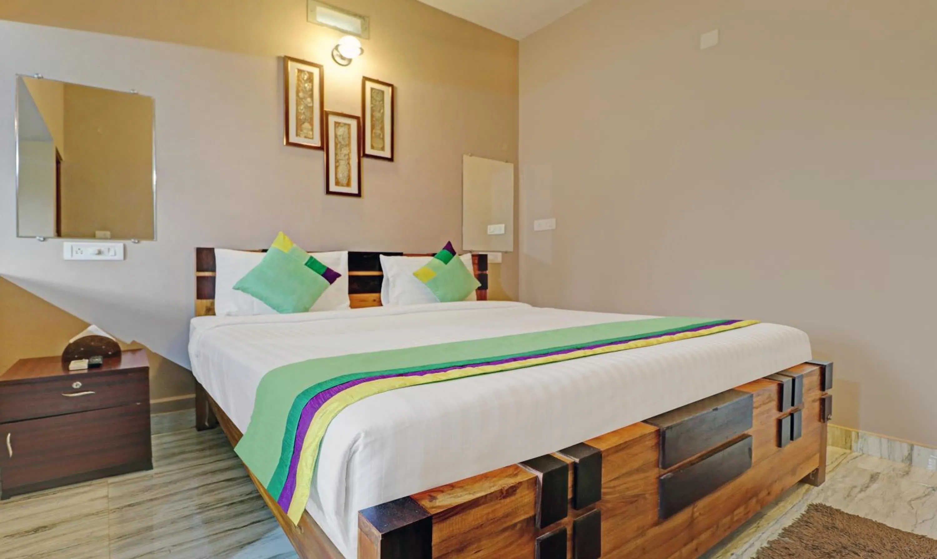 Bedroom, Bed in Treebo Avyukta Stay