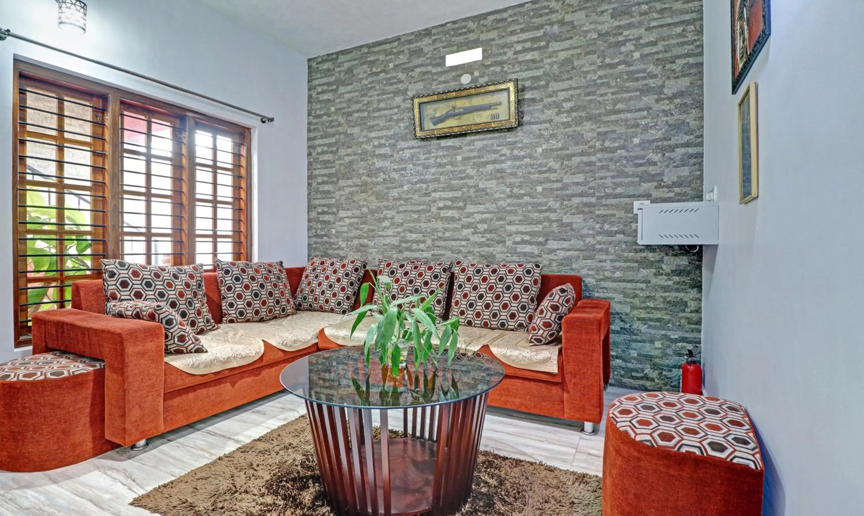 Seating area in Treebo Avyukta Stay