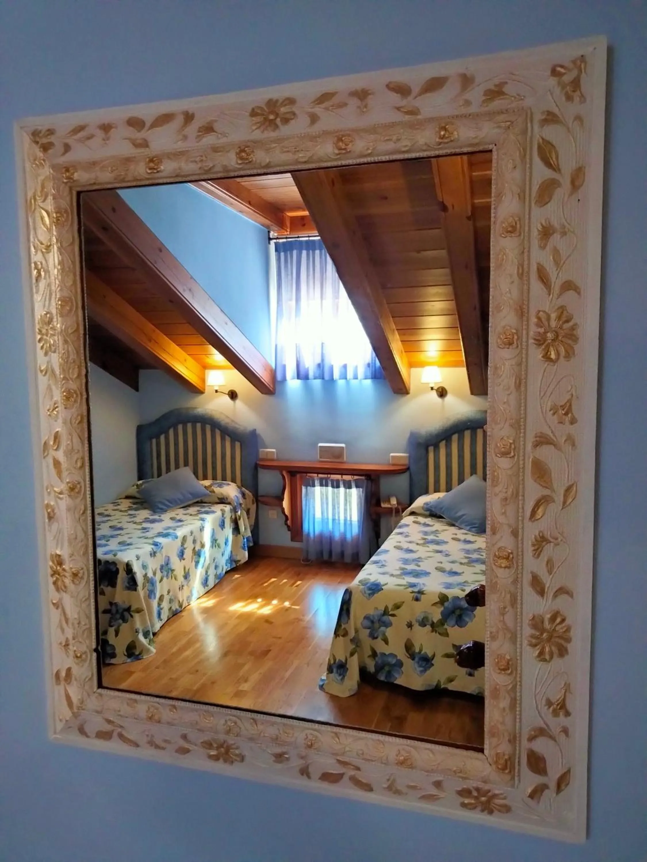 Decorative detail, Bed in Hotel Puerta Sepúlveda