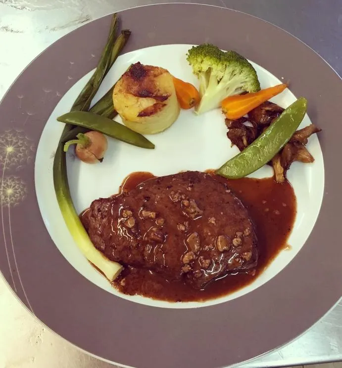 Food close-up in Logis Hotel Restaurant Le Vedaquais