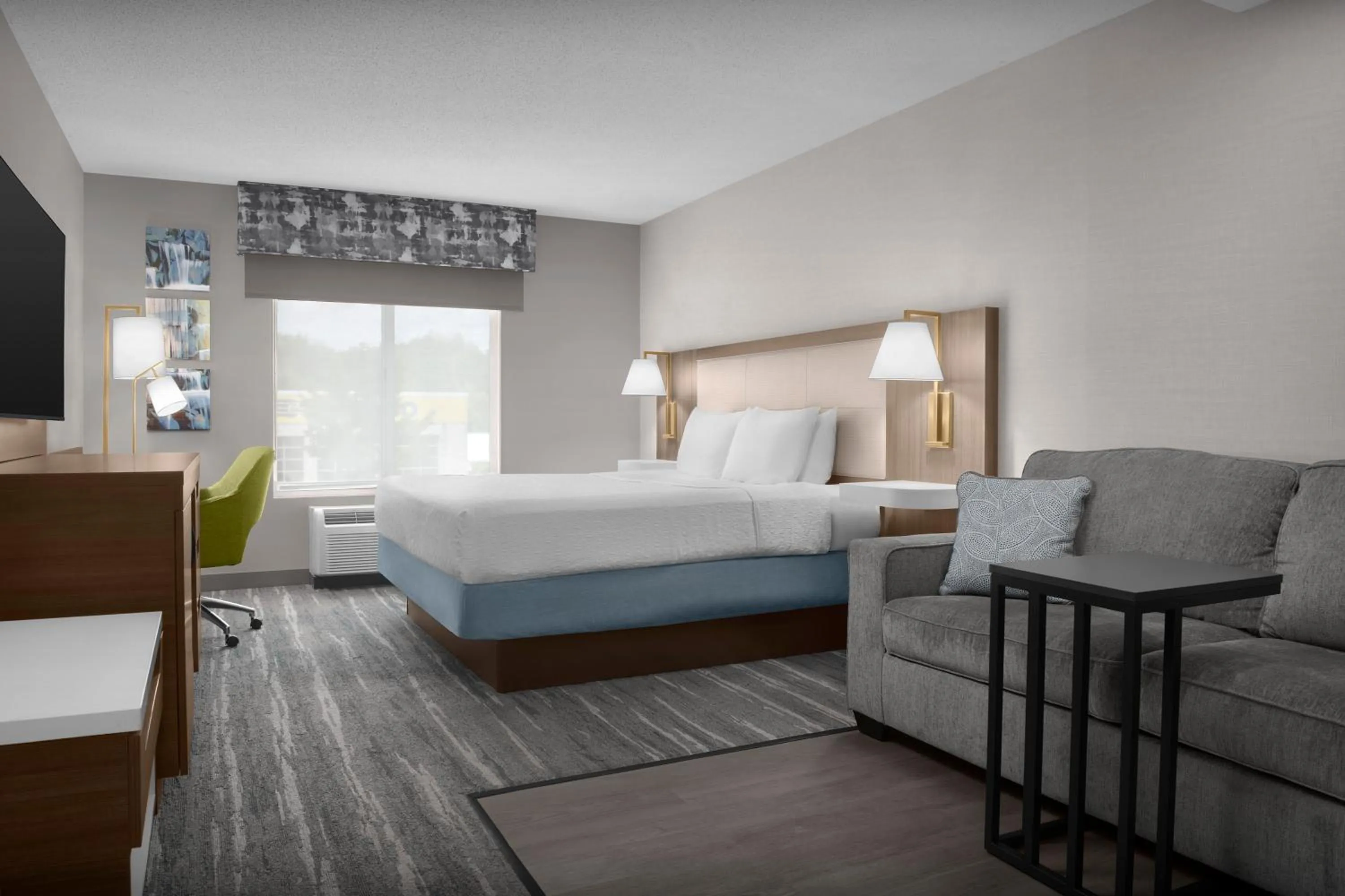 Bed in Hampton Inn Ithaca