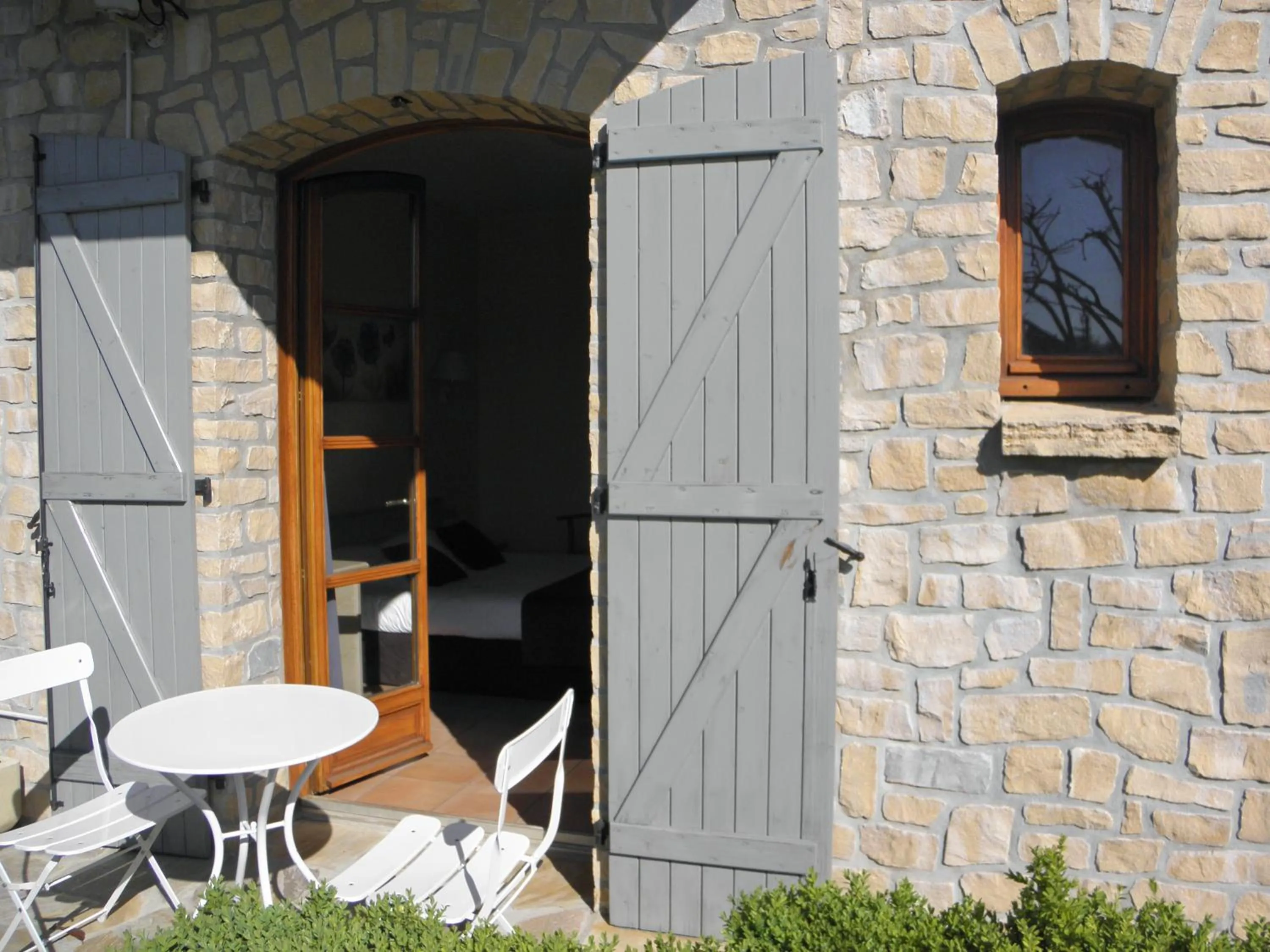 Balcony/Terrace in Hôtel et Restaurant Logis Le Mas de Mon Père