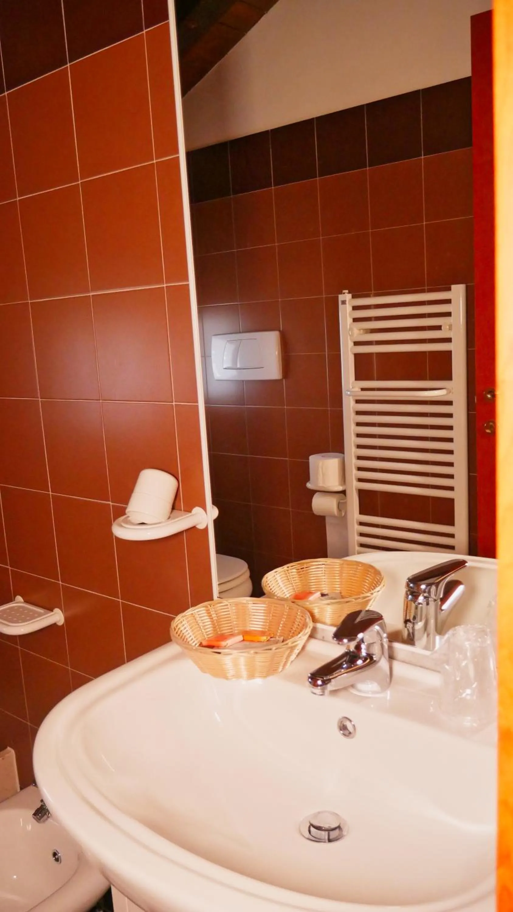 Toilet in hotel Vajont