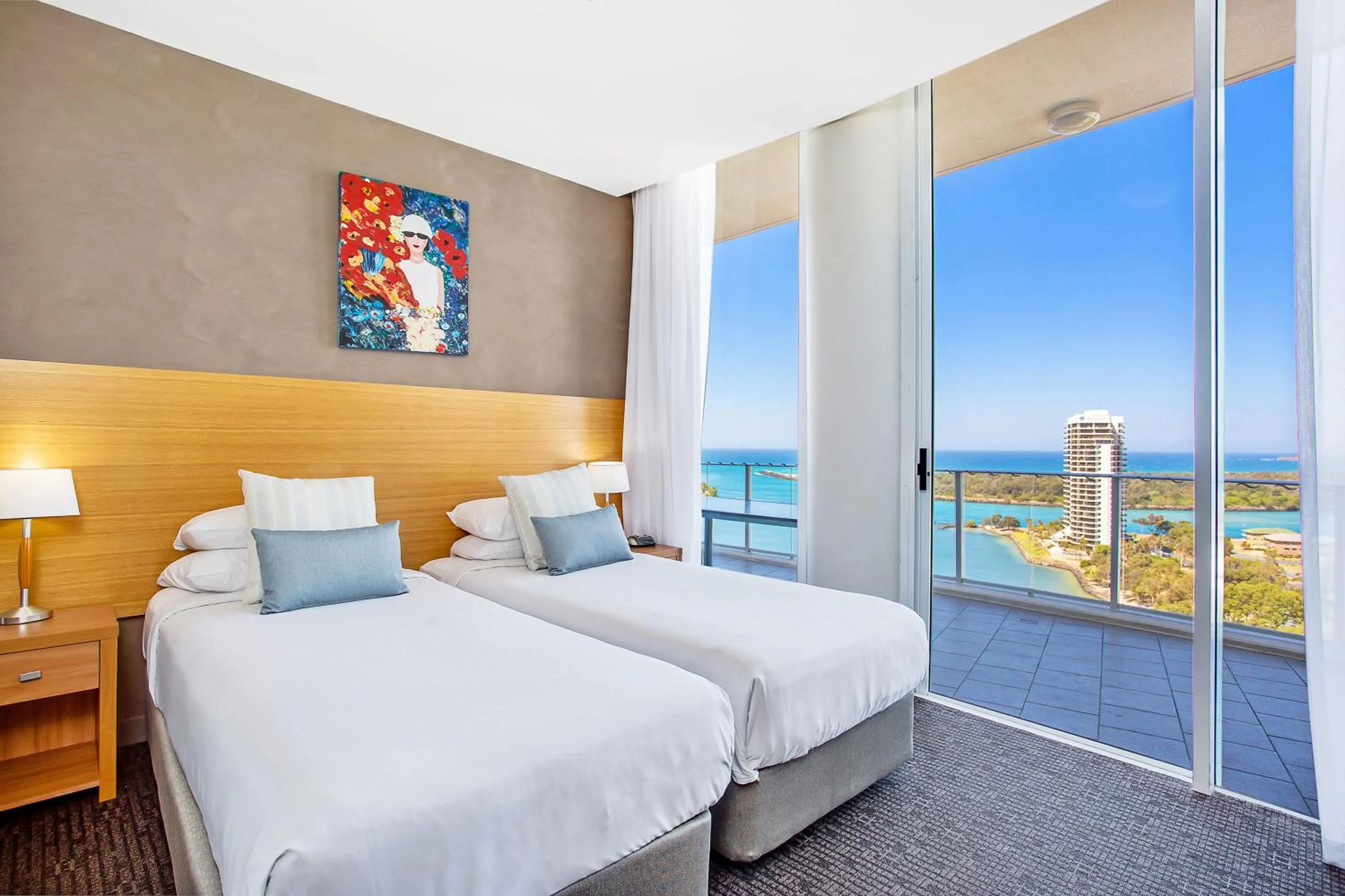 Balcony/Terrace, Bed in Mantra Twin Towns