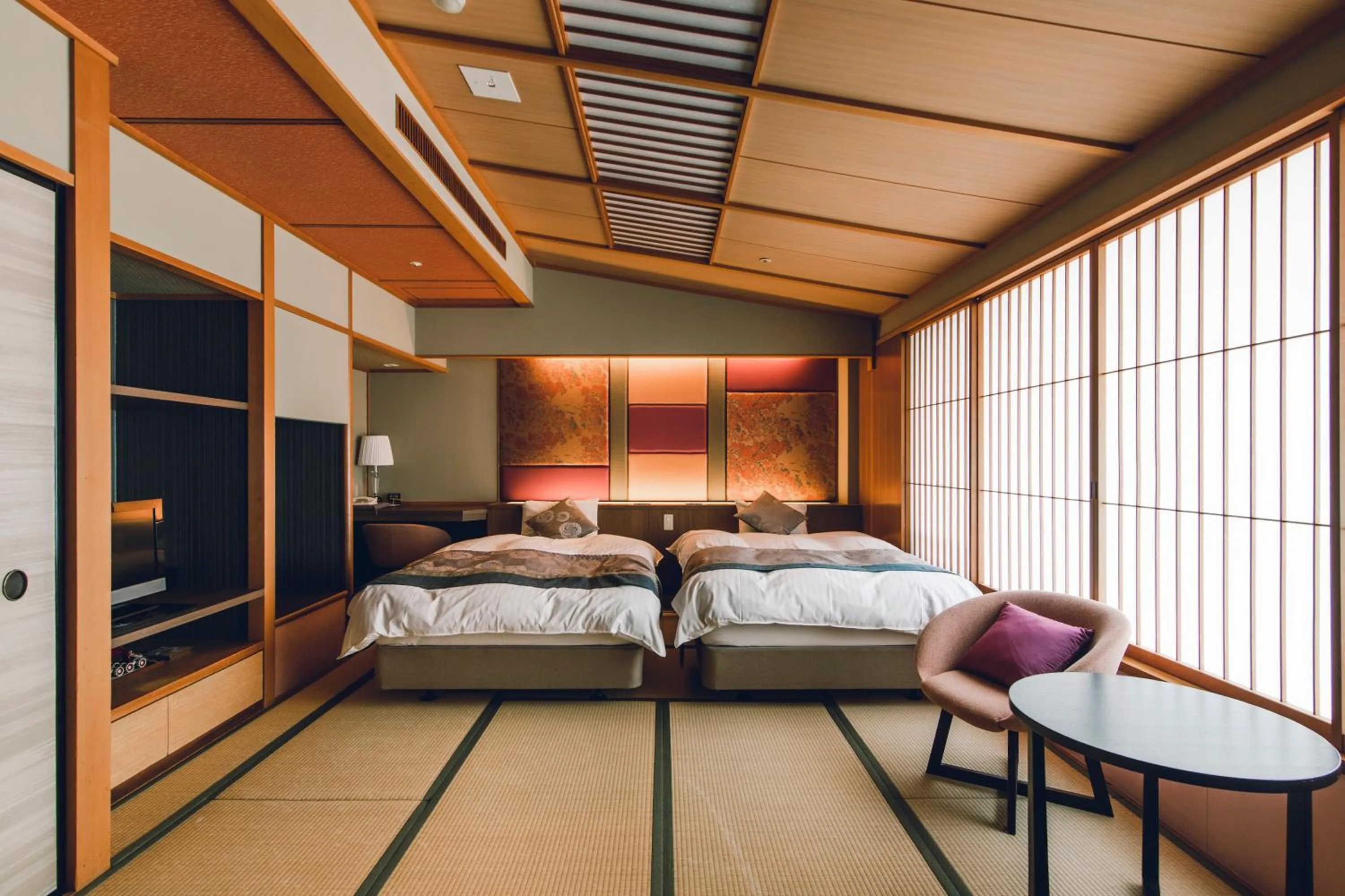 Bed in Tamatsukuri Grand Hotel Choseikaku