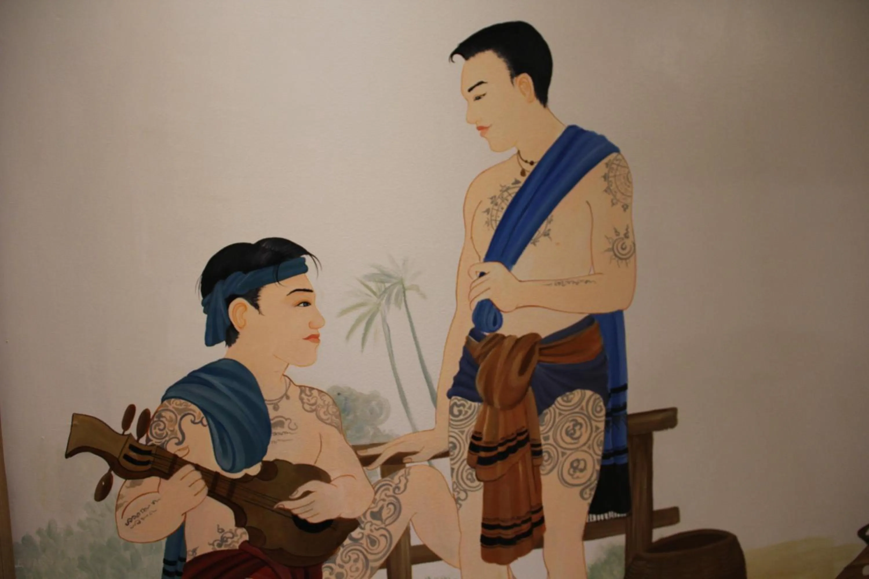 Decorative detail in Mariya Lady Hostel Suvarnabhumi Airport