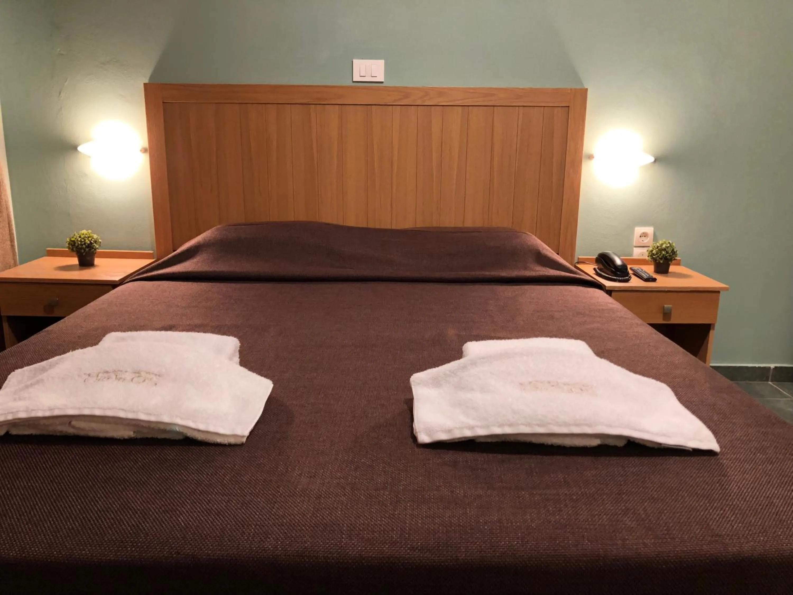 Bed in Mirtilos Studios & Apartments