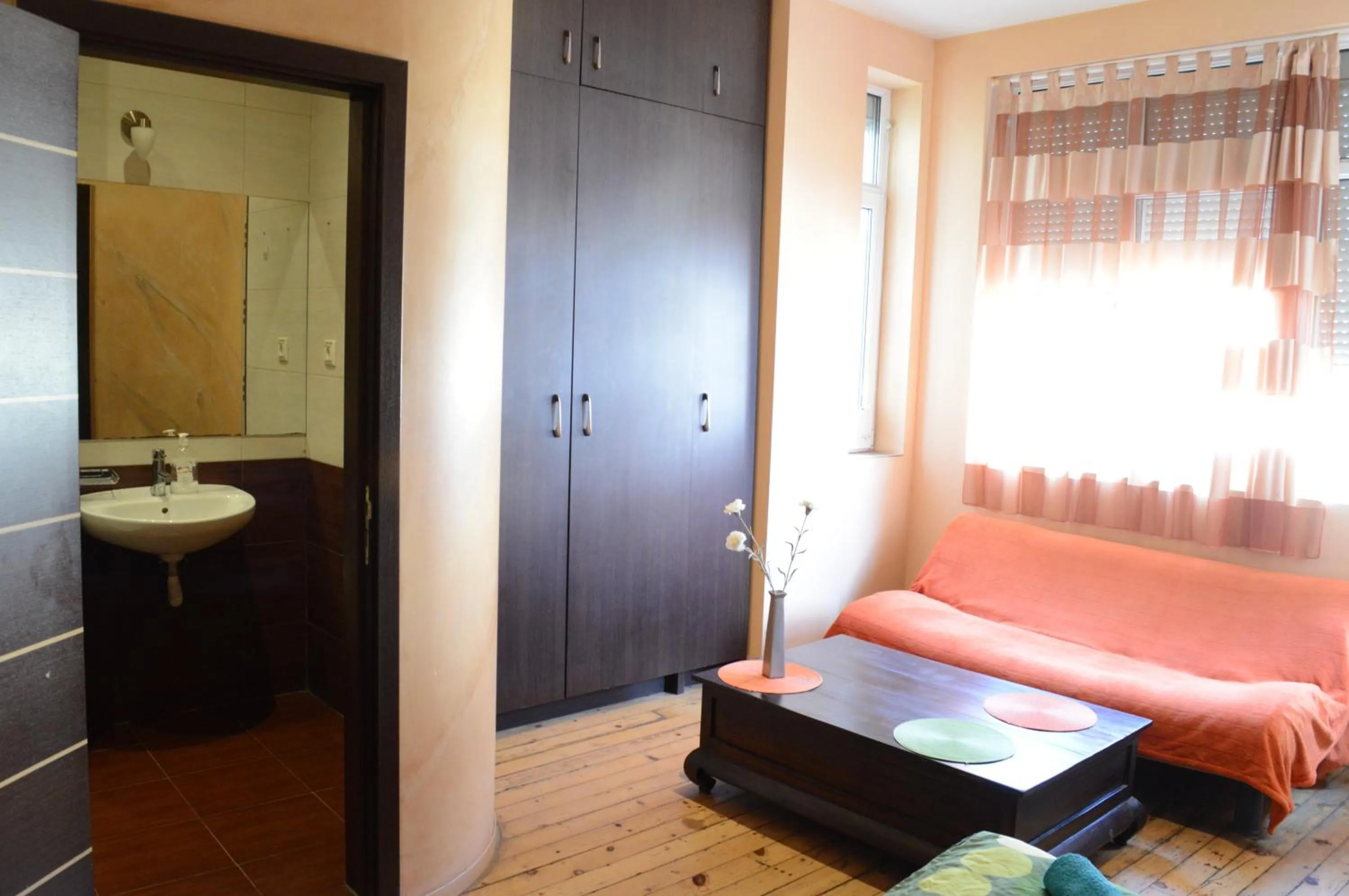 Shower, Bed in Elegance on a Budget - Rooms for Rent in Sofia Center