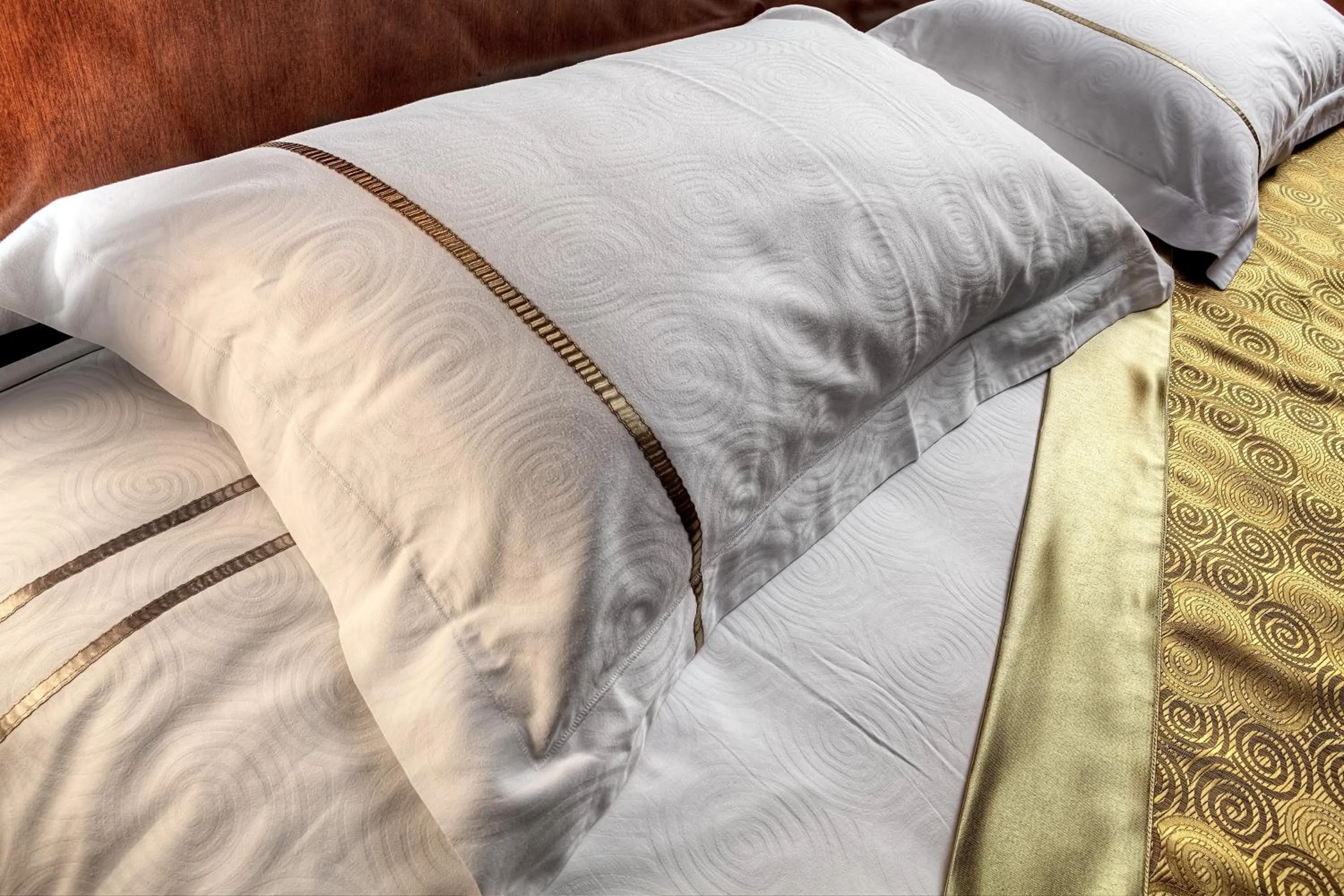 Decorative detail, Bed in Voyage Hotel