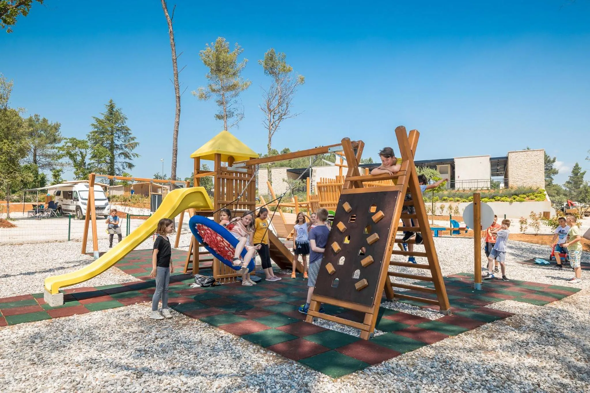 Children play ground in Mobile Homes Camping Santa Marina, Lanterna