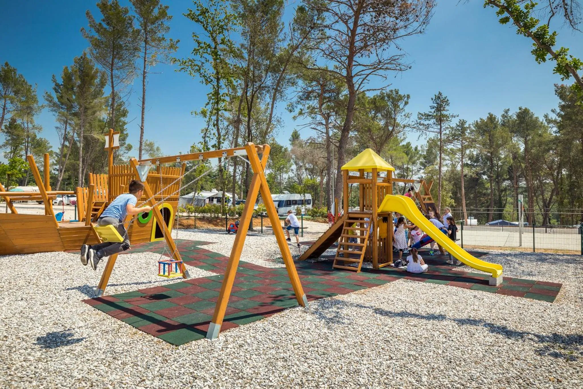 Children play ground in Mobile Homes Camping Santa Marina, Lanterna