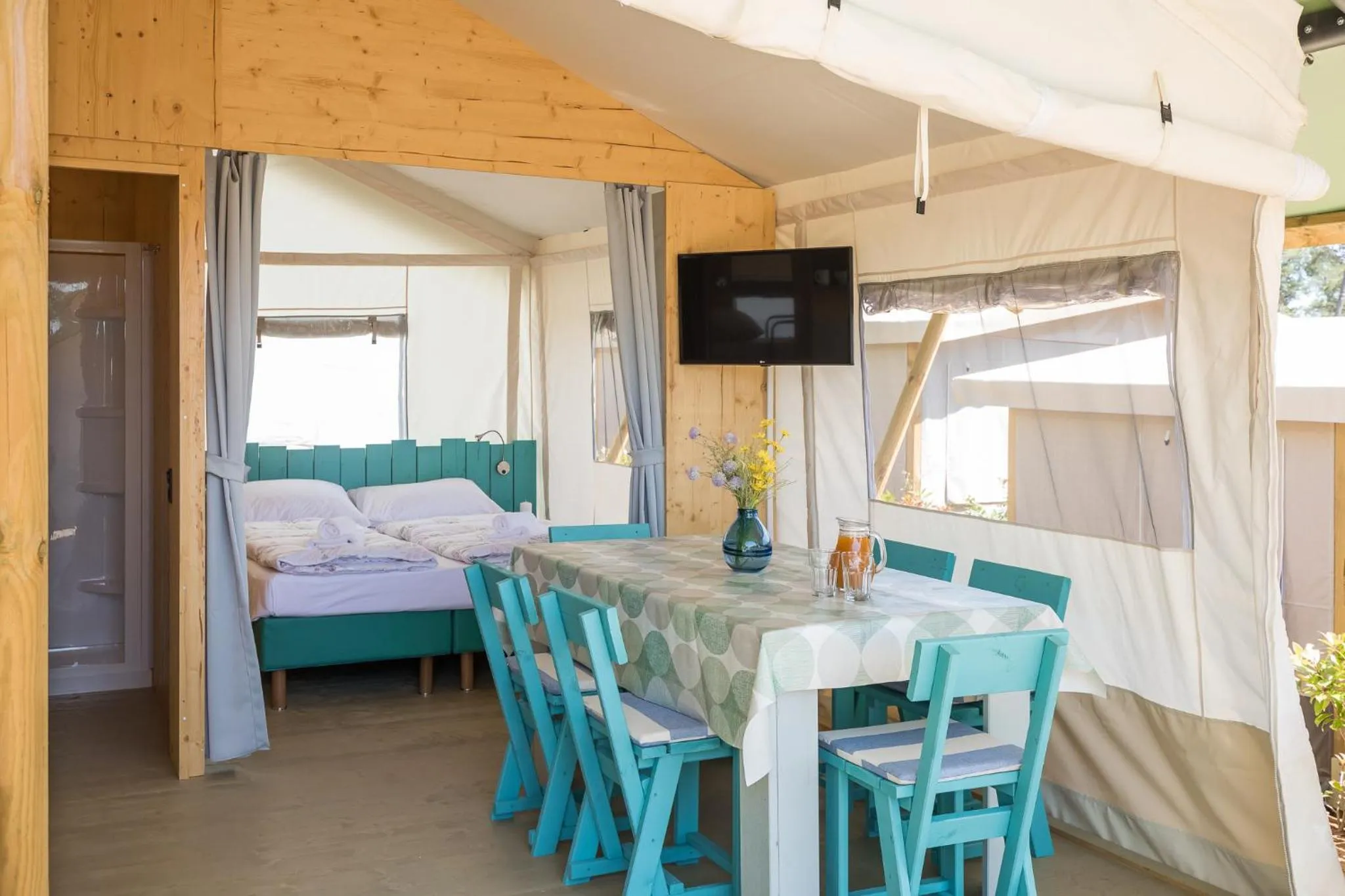 Bed in Mobile Homes Camping Santa Marina, Lanterna