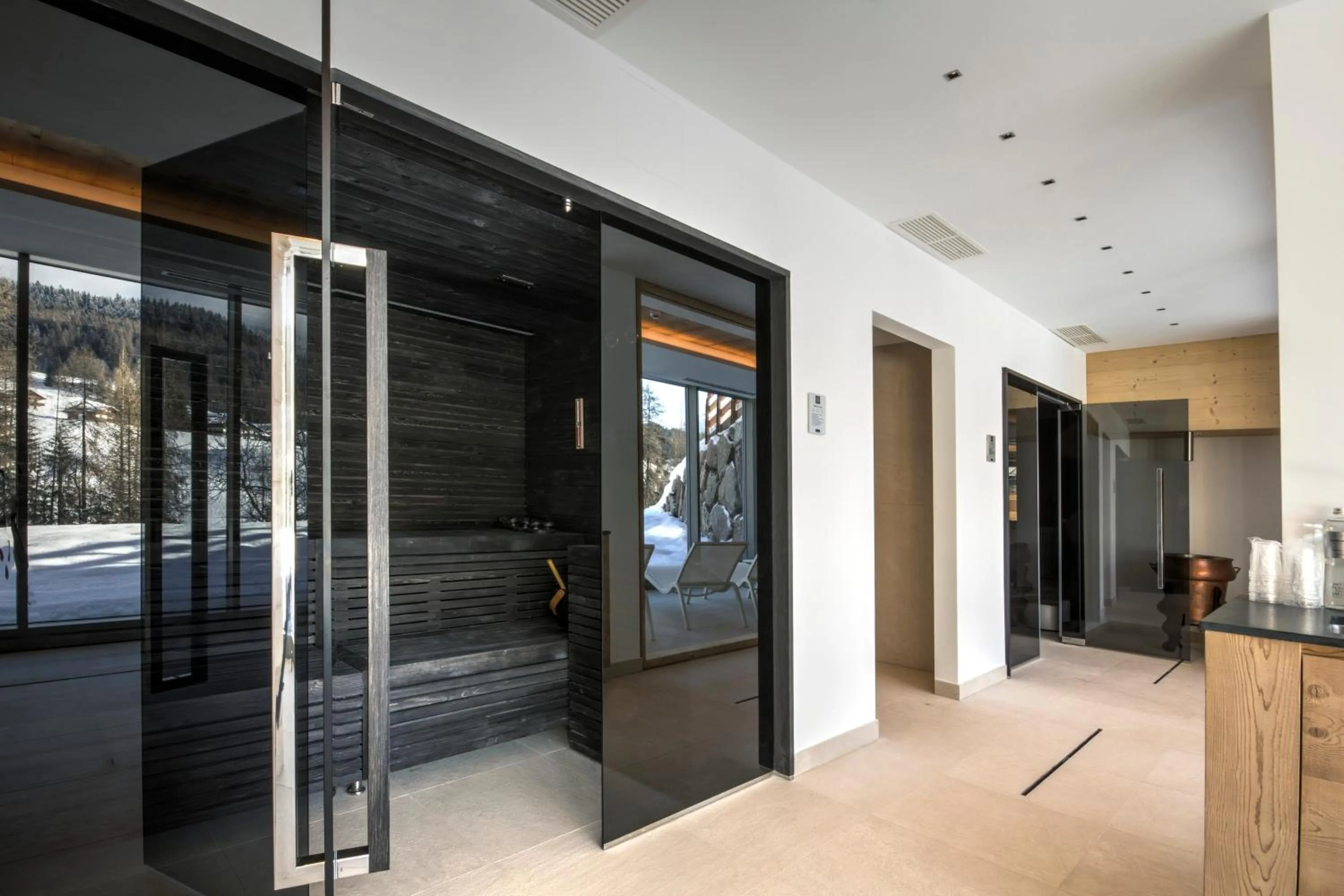 Sauna in Dolomiti Lodge Alverà