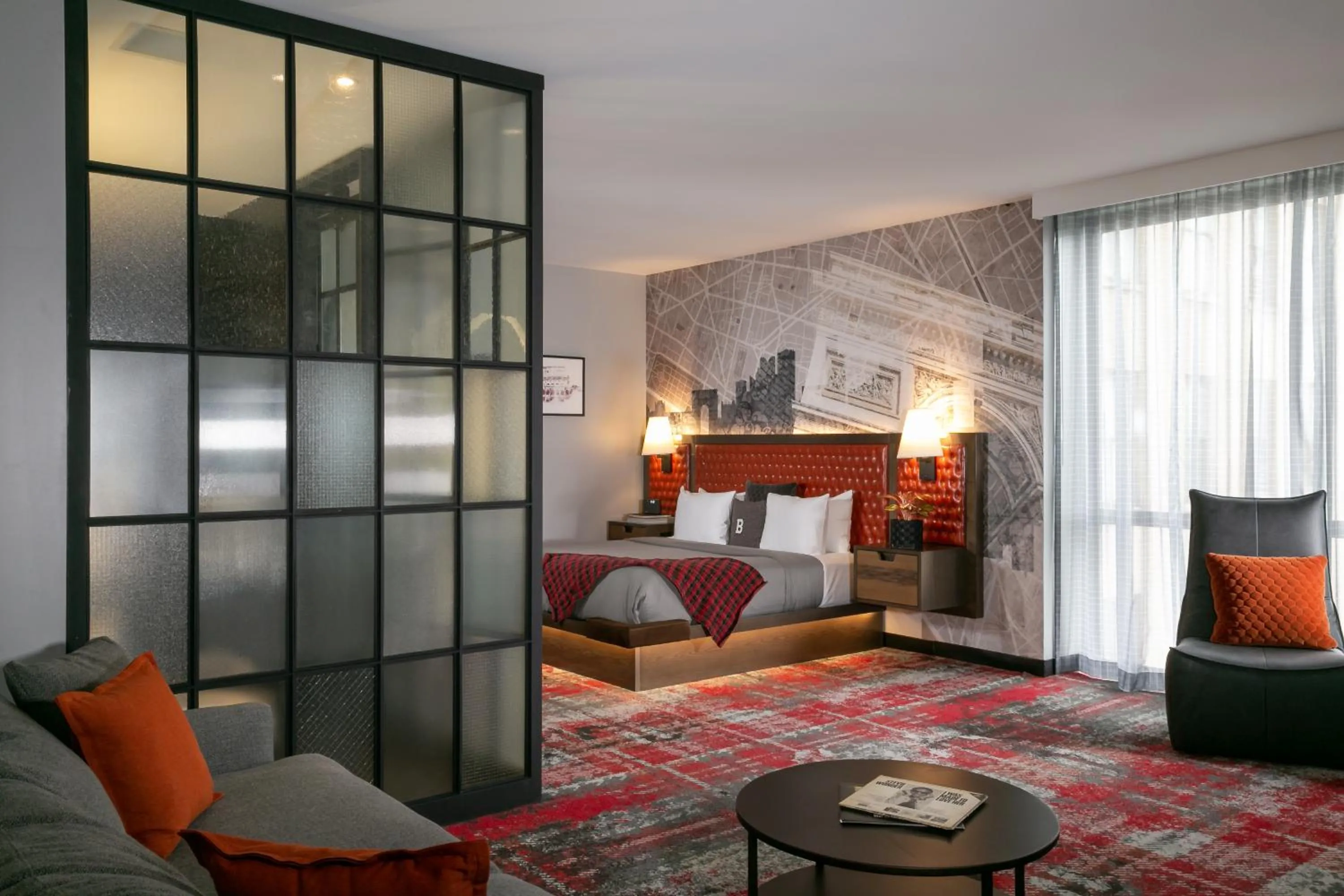 Decorative detail, Bed in Bobby Hotel