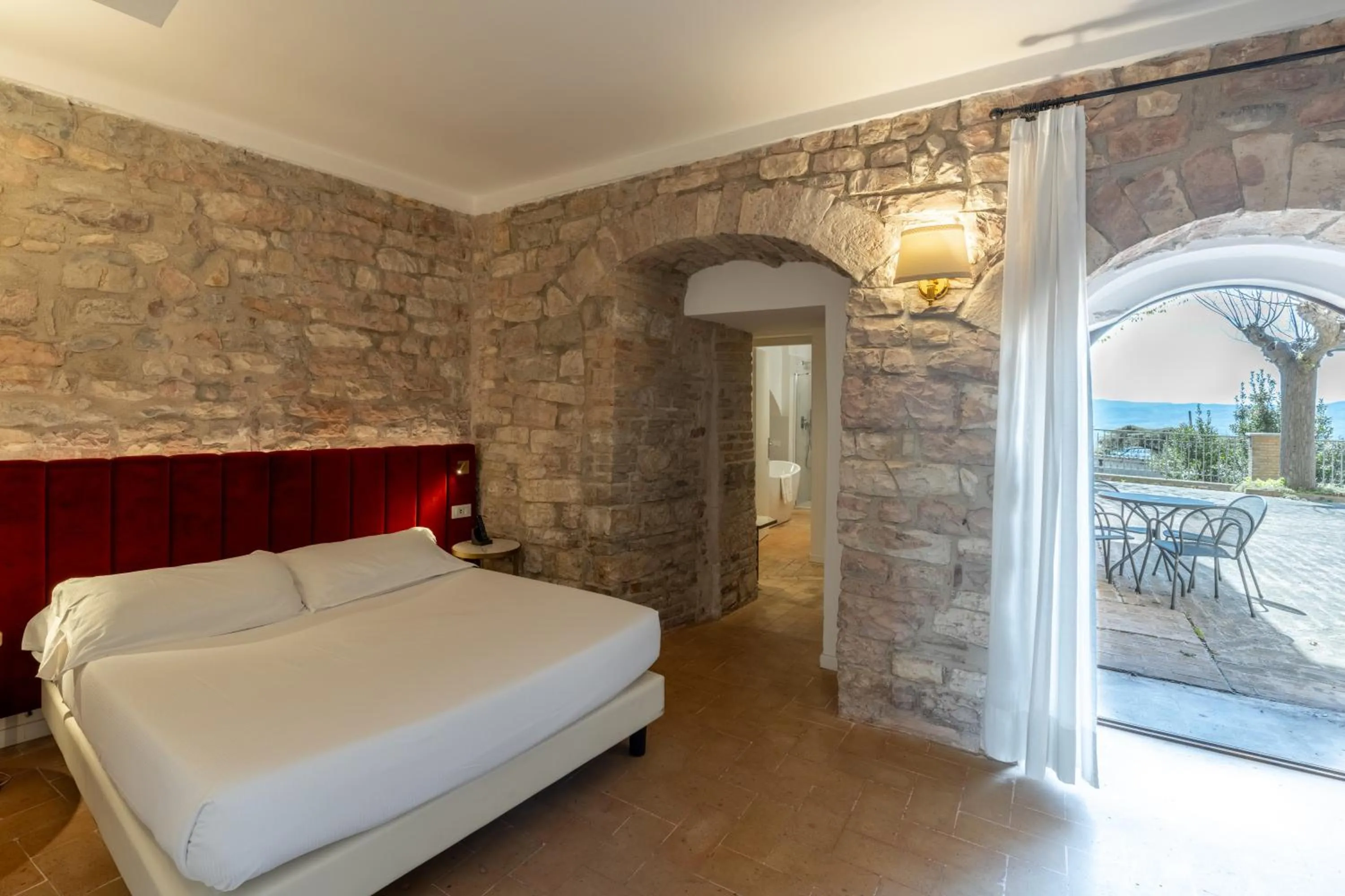 Bed in Giotto Hotel & Spa