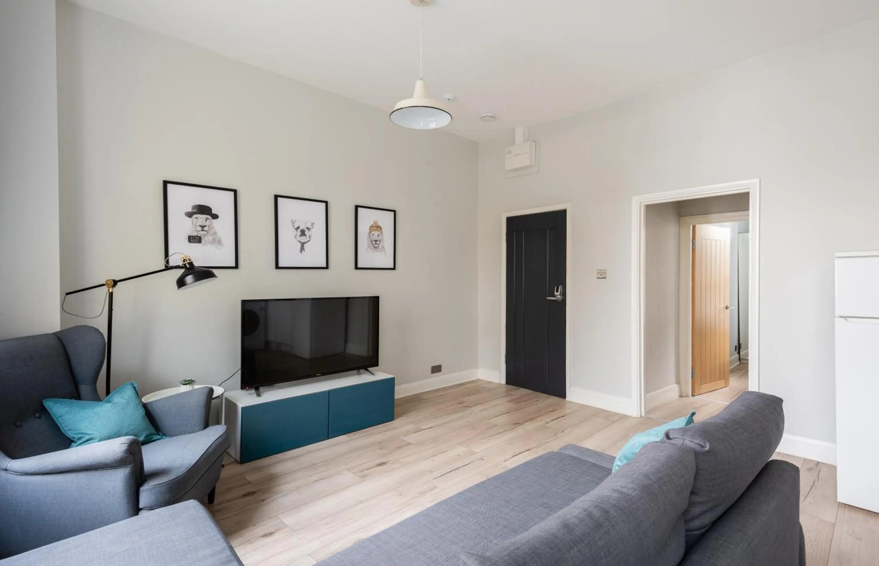 Living room in The Love Walk Apartments
