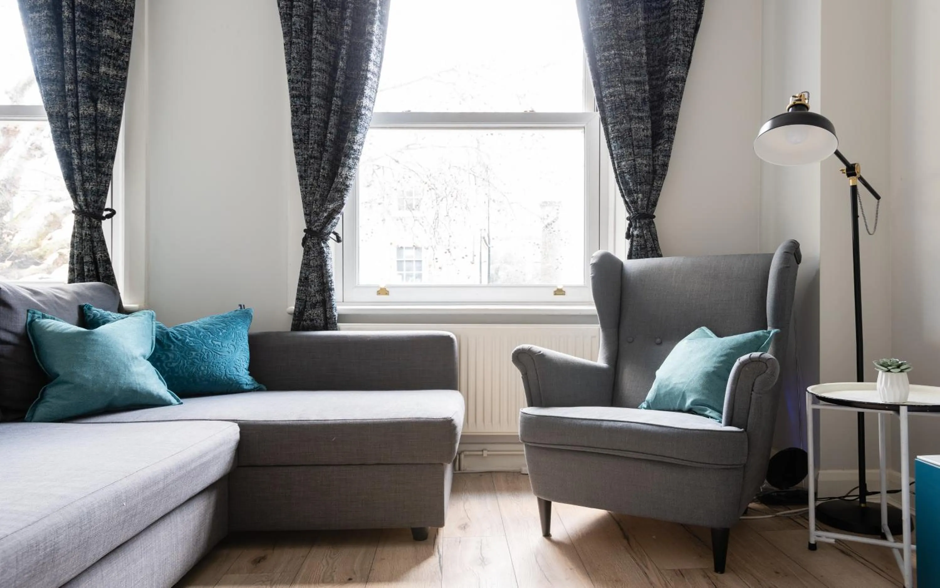 Living room in The Love Walk Apartments