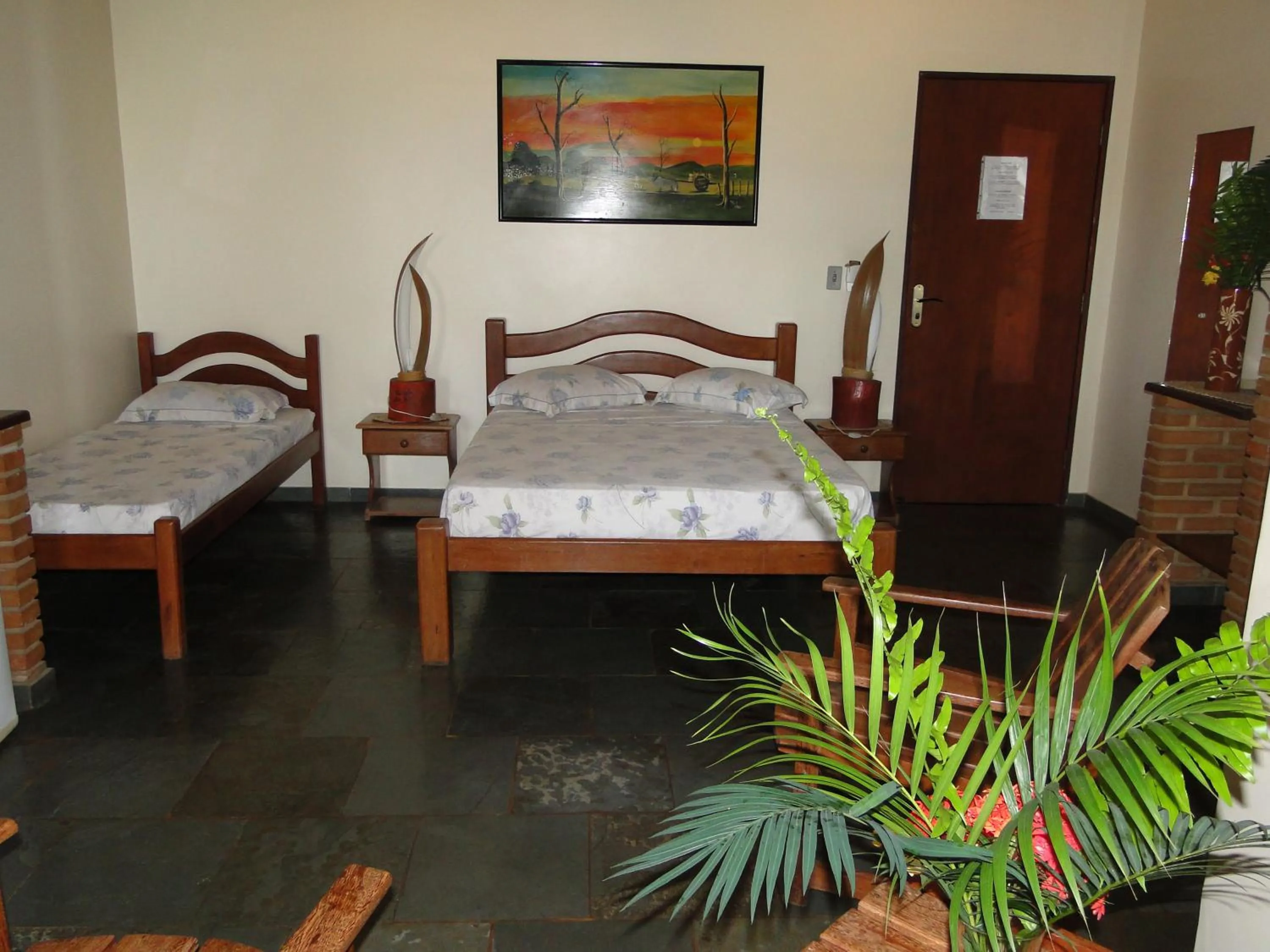 Bed in Hotel Pousada Arco Iris