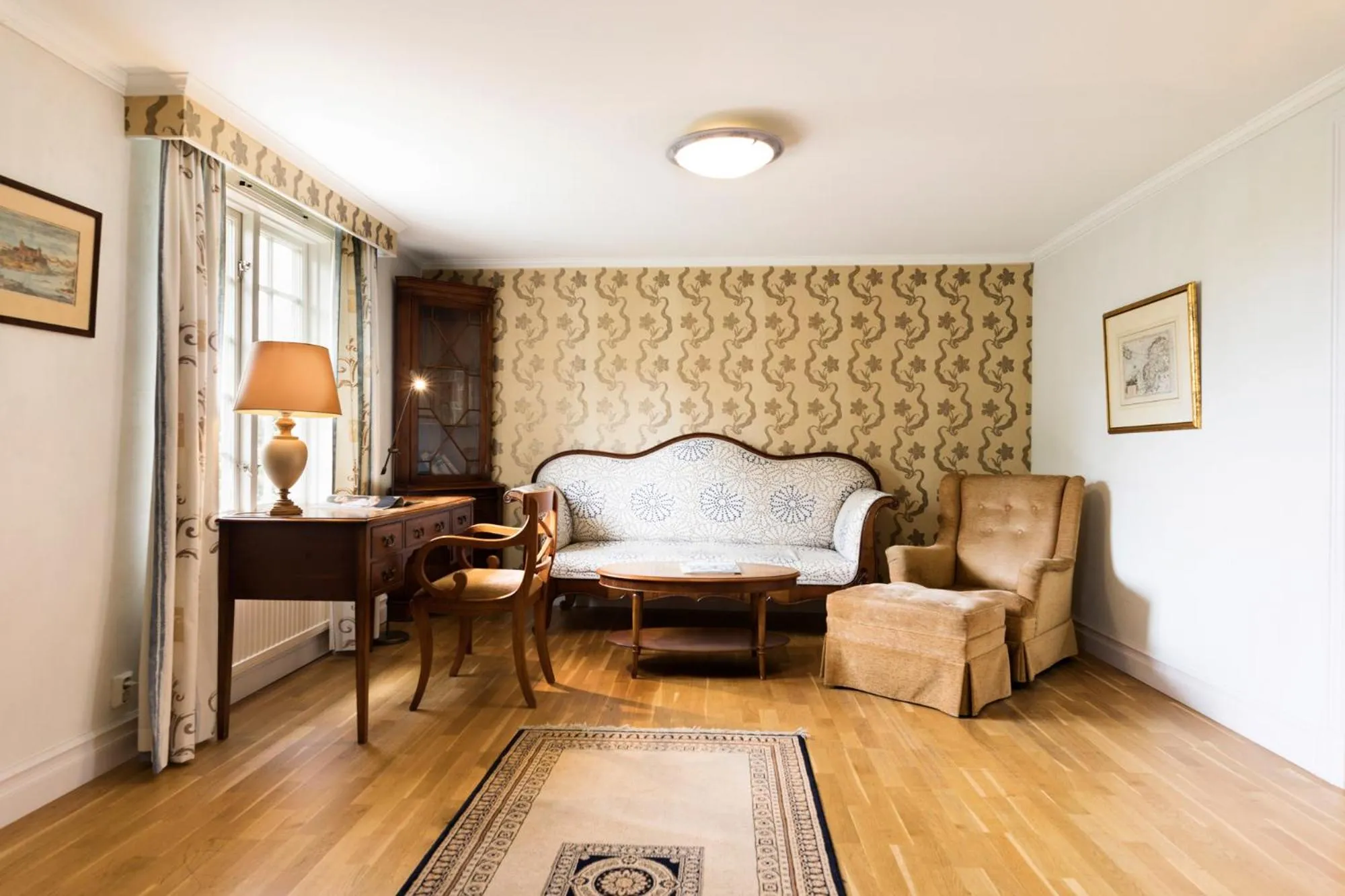 Living room in Ronnums Herrgård