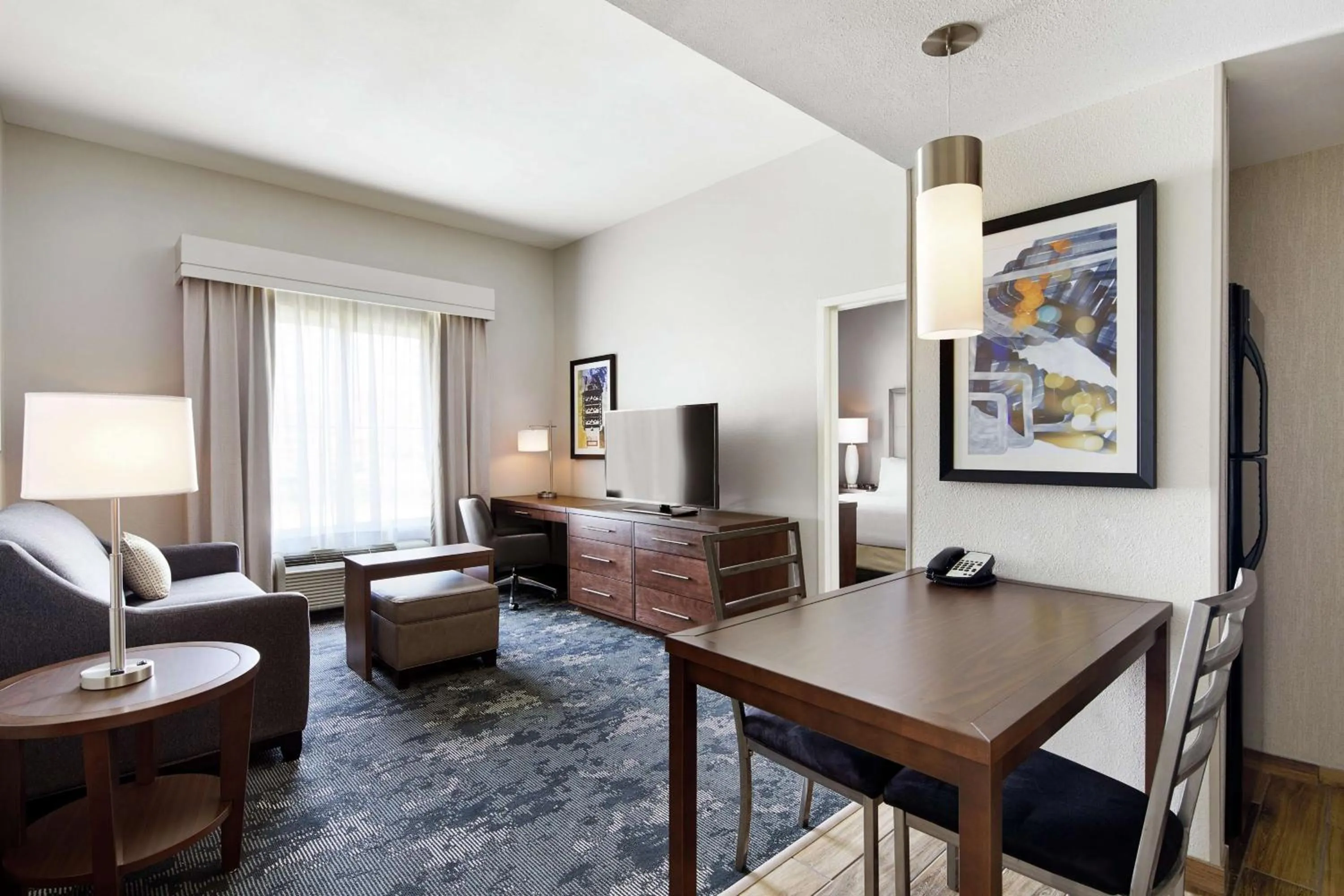 Living room in Homewood Suites Champaign-Urbana