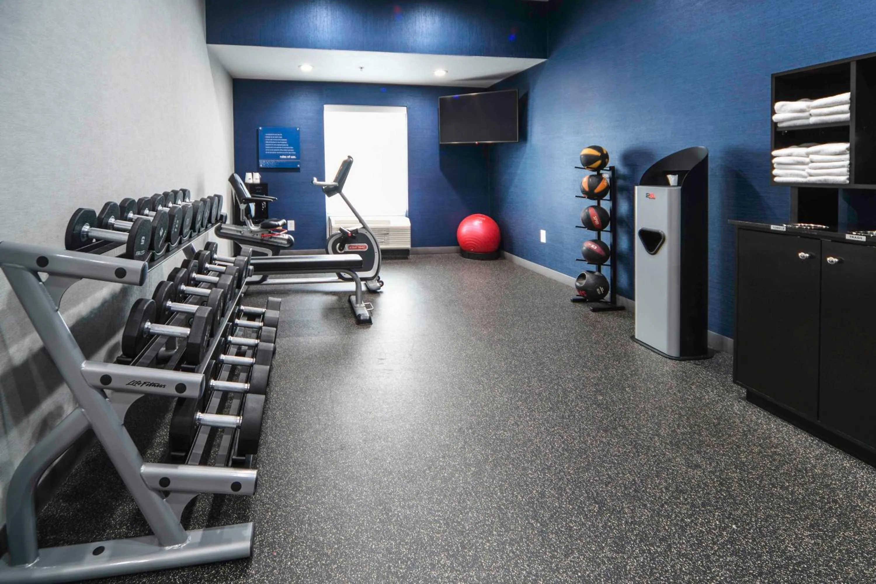Fitness centre/facilities in Hampton Inn Bryant