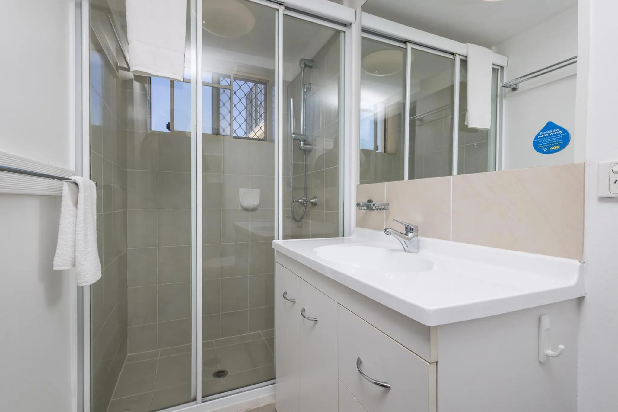 Shower in Bayview Beach Holiday Apartments