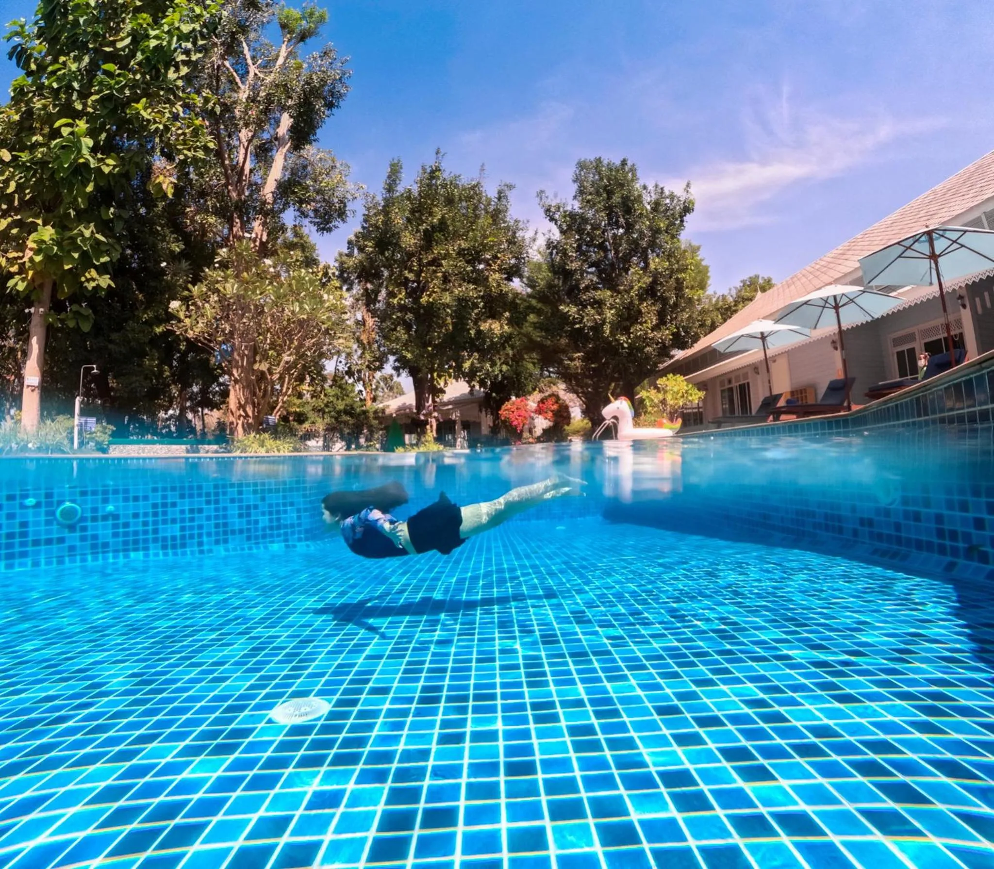Swimming pool in Tubtim Siam River Kwai Resort