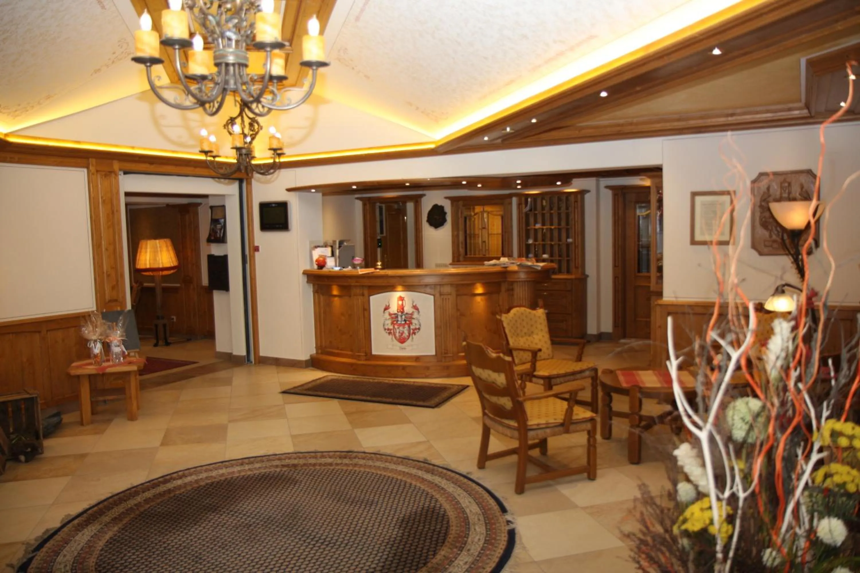 Lobby or reception in Landhotel Voss im TalVital