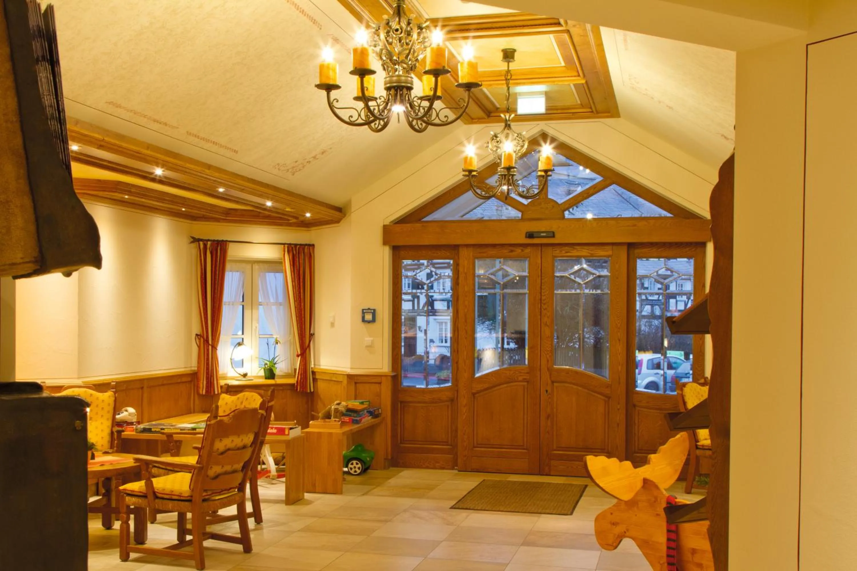 Lobby or reception in Landhotel Voss im TalVital