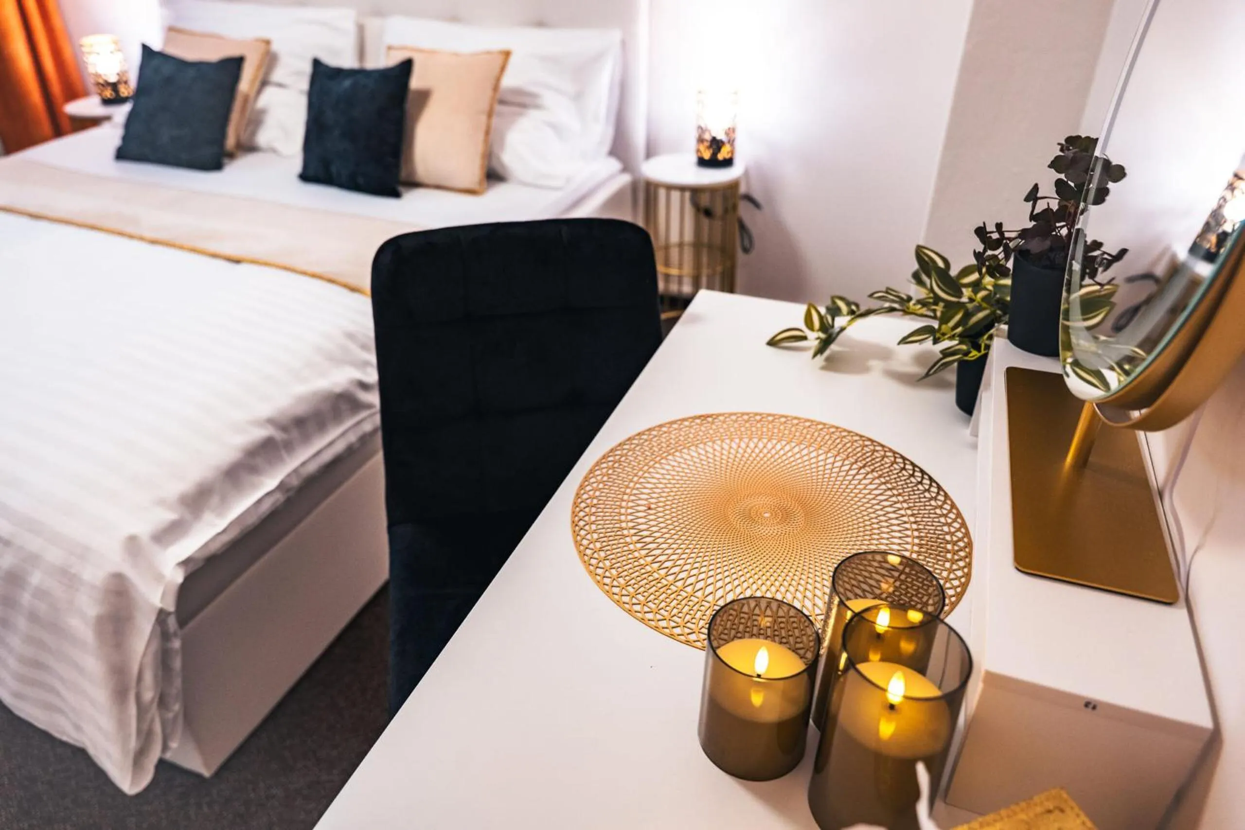 Decorative detail, Bed in Hotel Grand