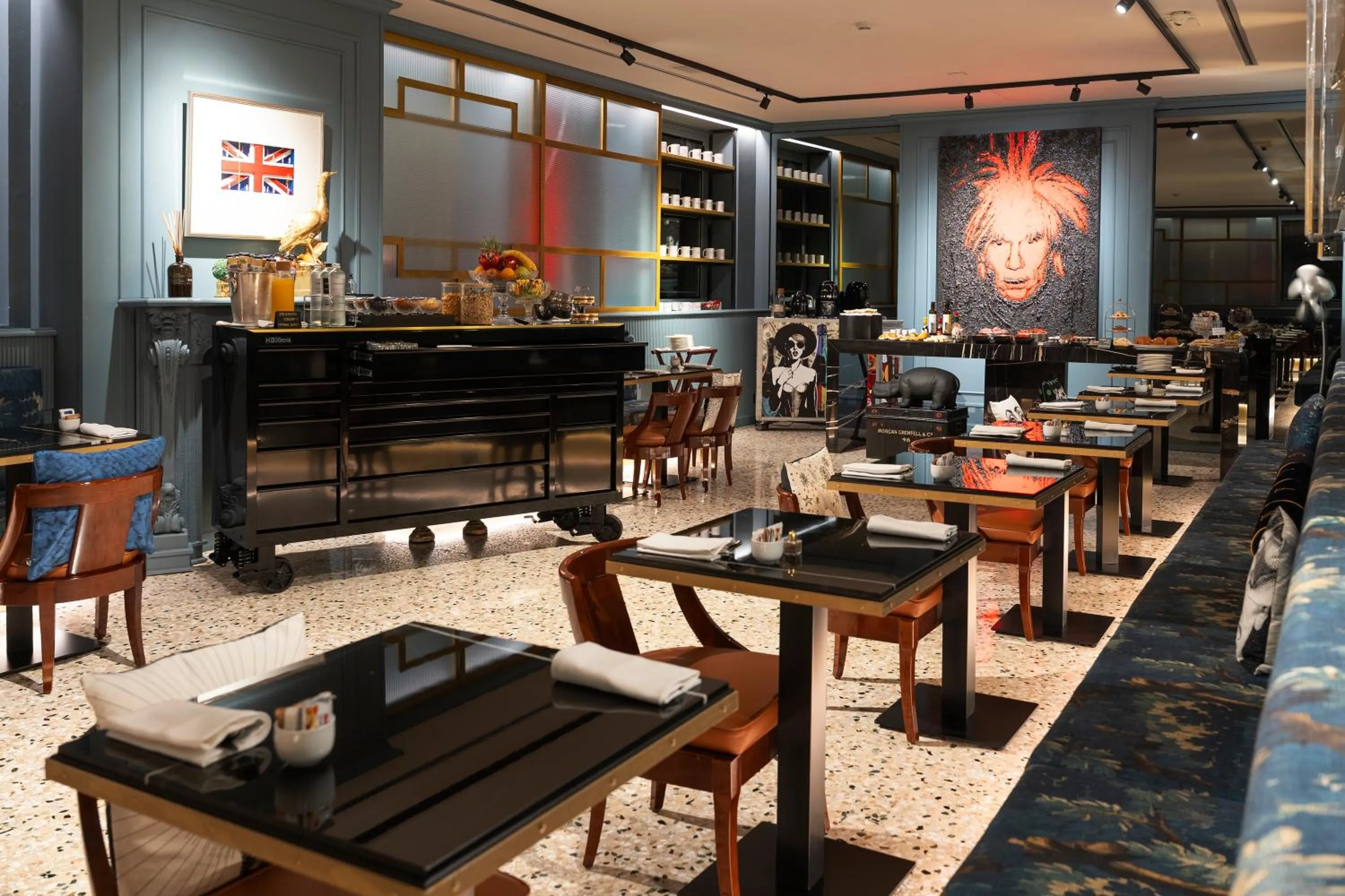 Buffet breakfast in The Glam Boutique Hotel & Apt