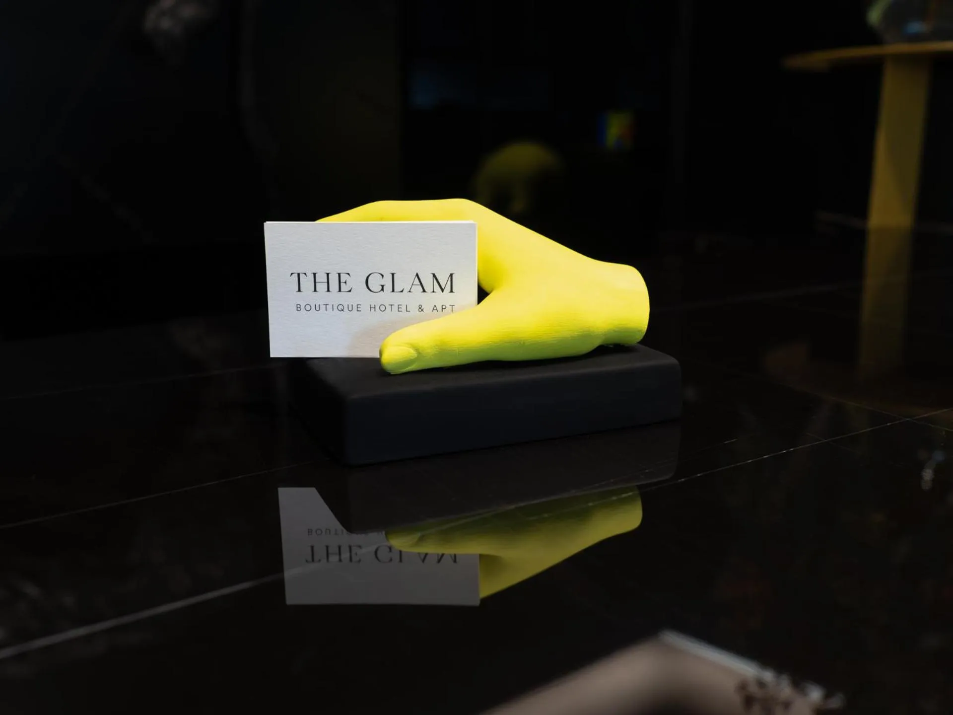 Text overlay in The Glam Boutique Hotel & Apt