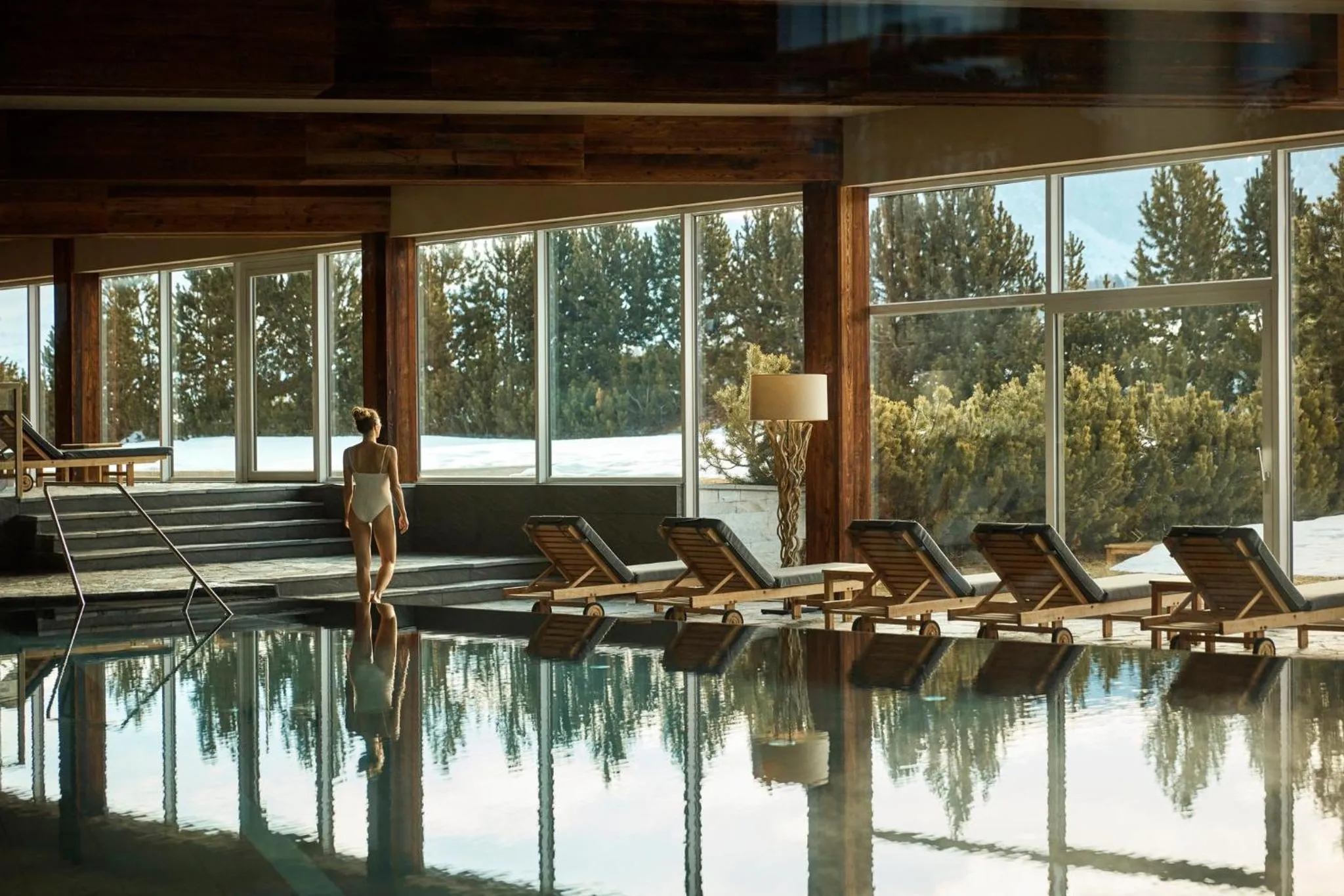 Swimming pool in COMO Alpina Dolomites